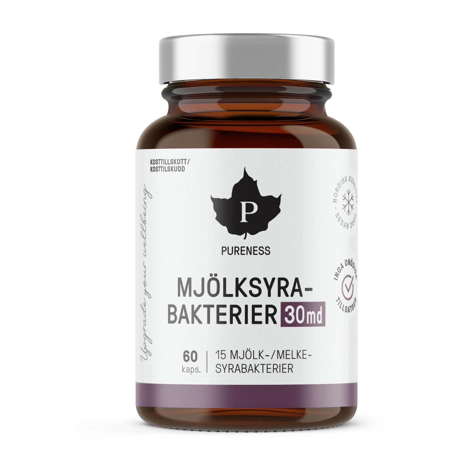 Pureness Mjölksyrabakterier 30 md 60 kapslar