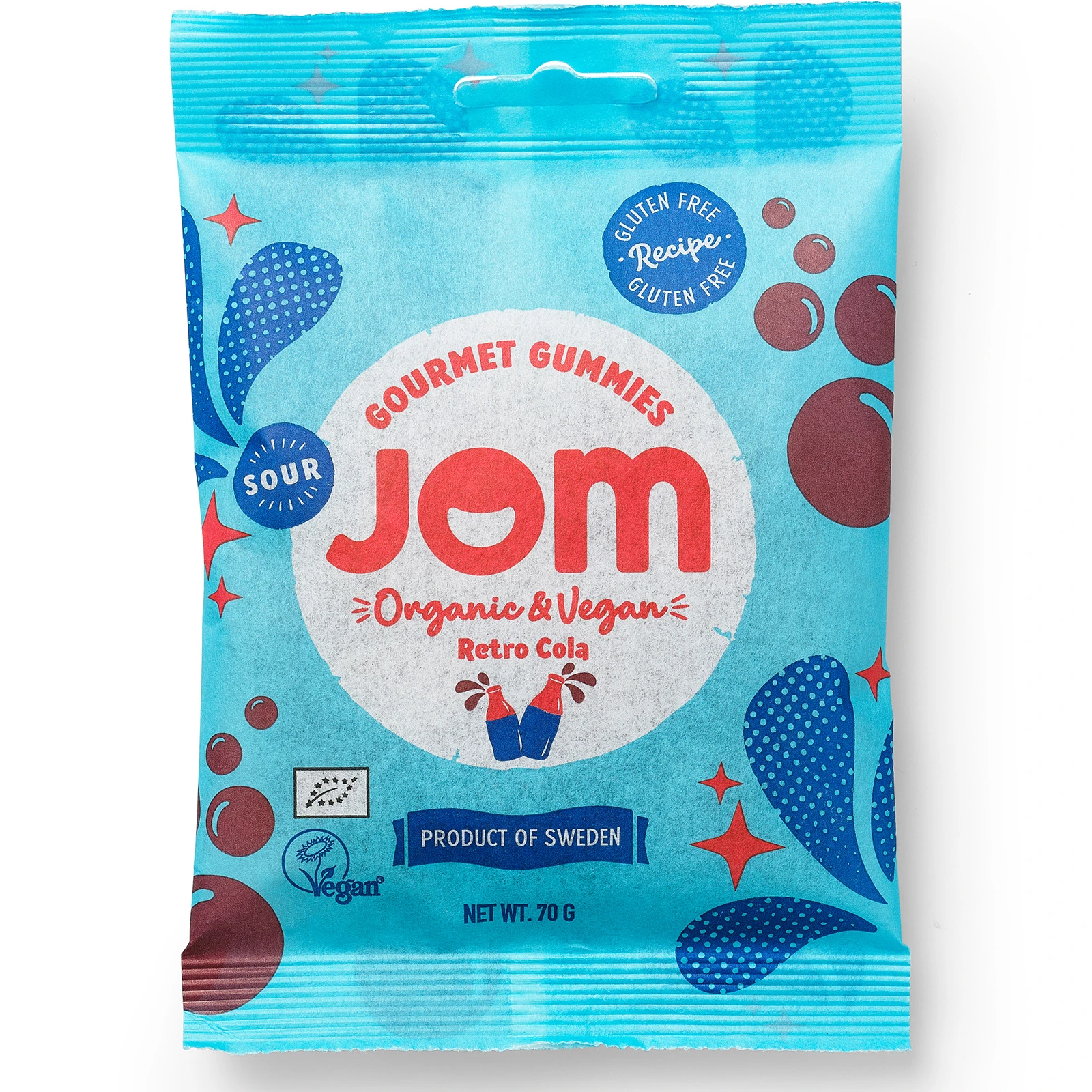JOM Sur Retro Cola Godis 70 g - Ekologiskt godis