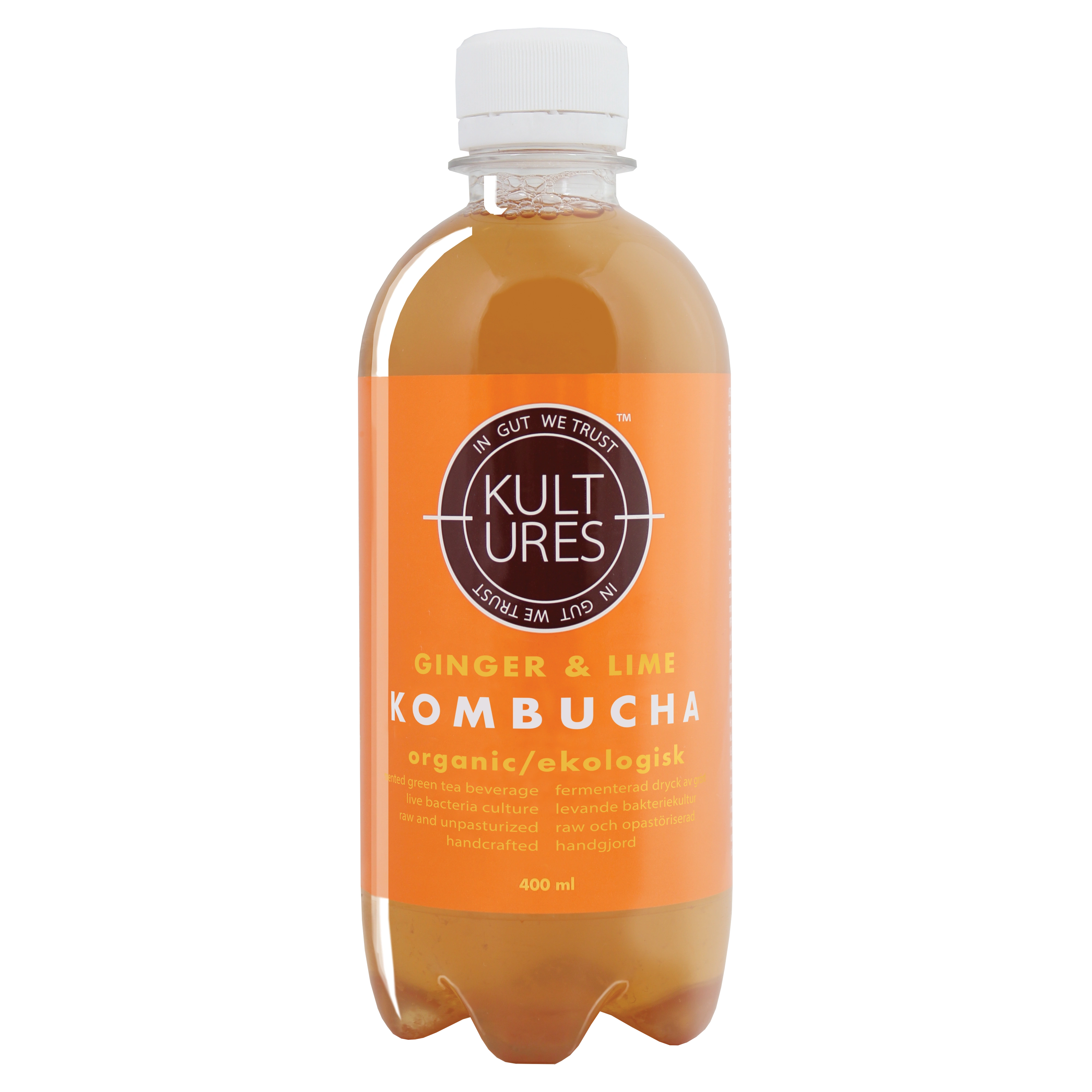 Kultures Kombucha Ginger & Lime EU Organic 400 ml - Kombucha