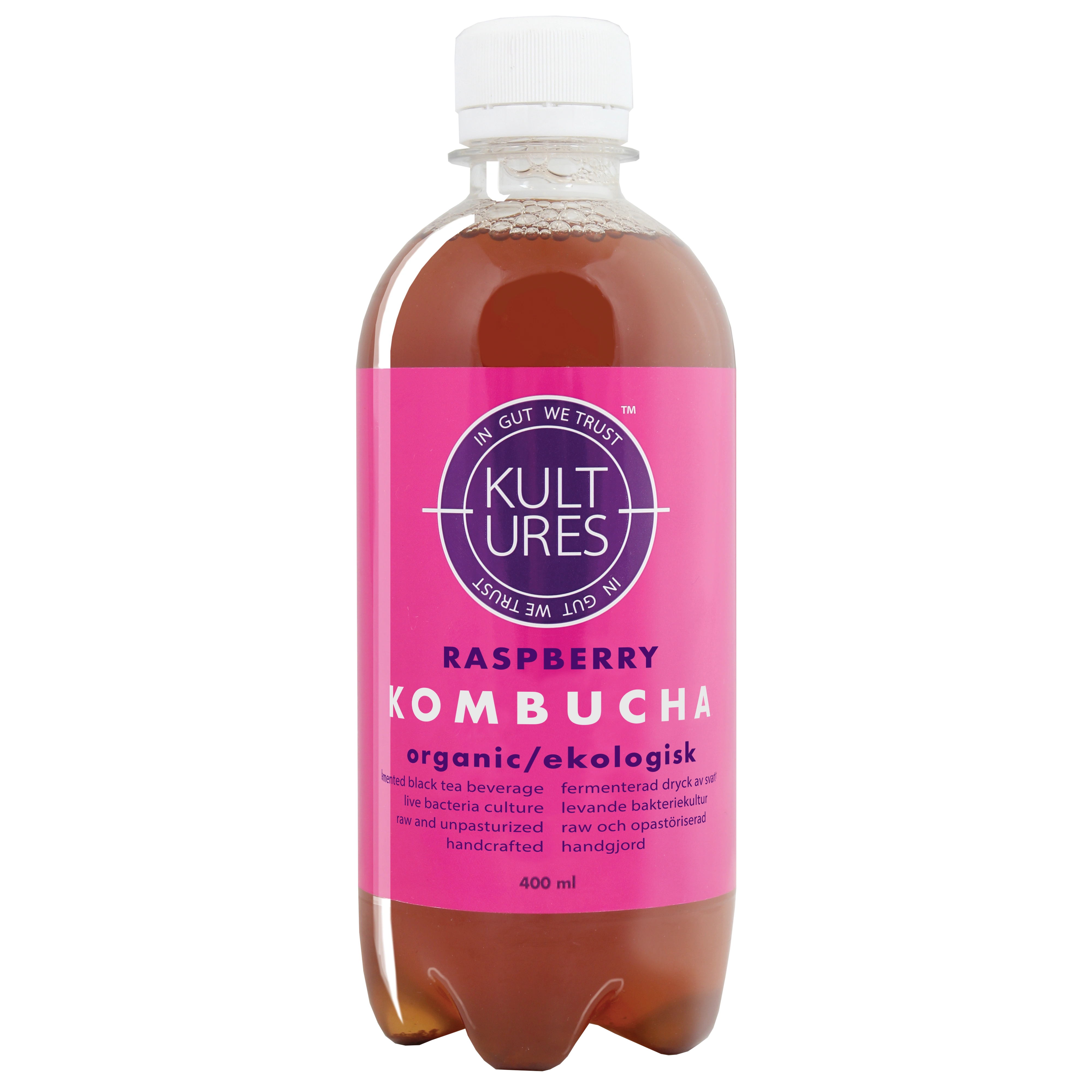Kultures Kombucha Raspberry EU Organic 400 ml - Kombucha