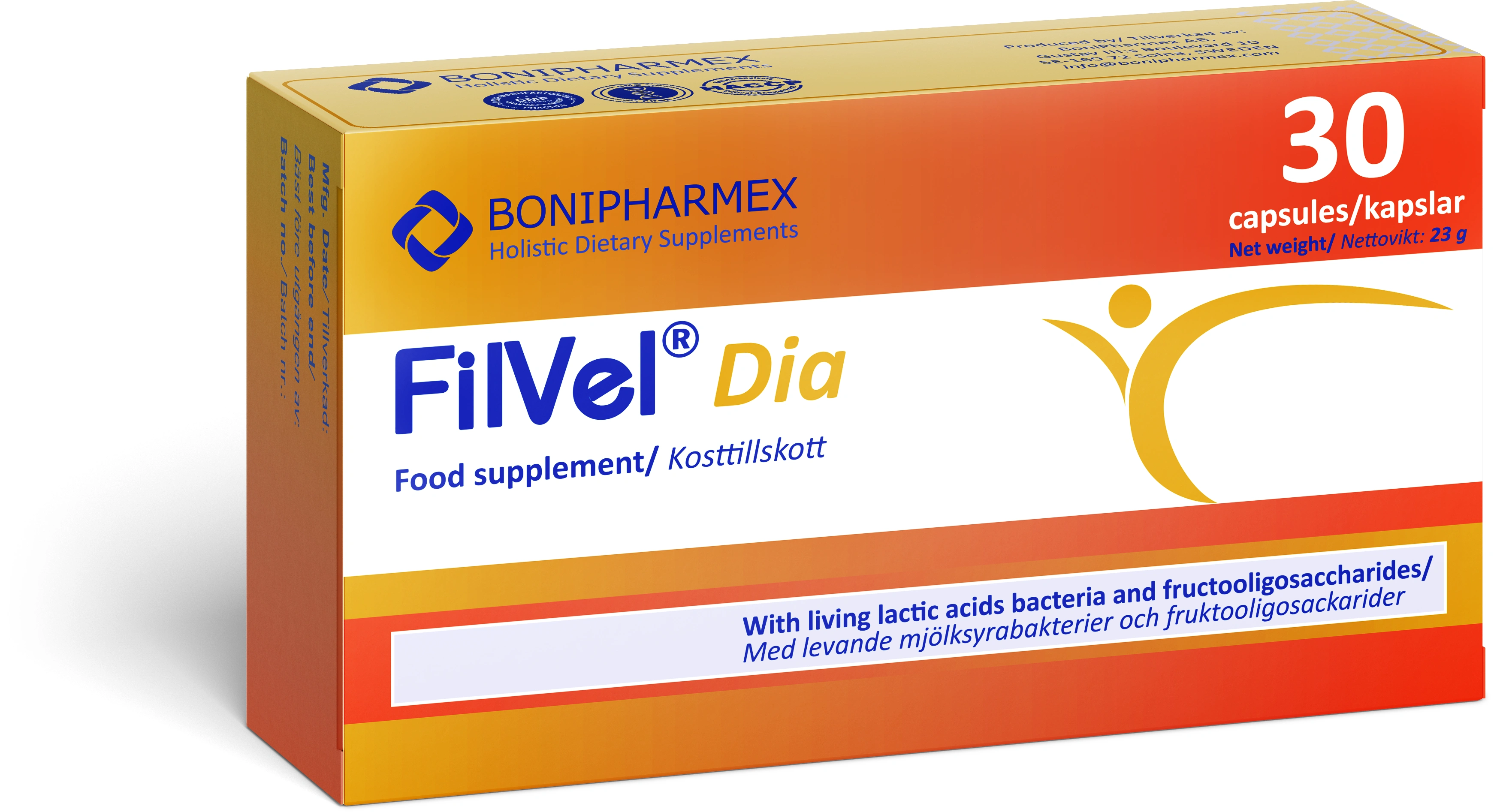 FilVel Dia 30 st - Mjölksyrabakterier