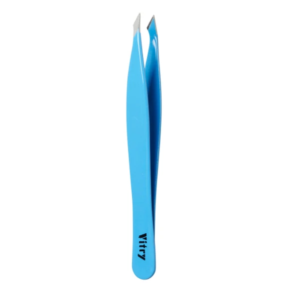 Vitry Tweezer Yatagan Extra Pointed Ends Blue - Pincetter