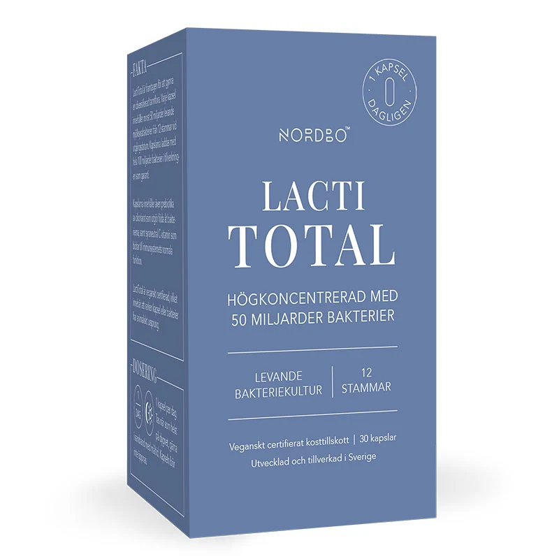 Nordbo LactiTotal 50 miljarder 30 kapslar - Mjölksyrabakterier