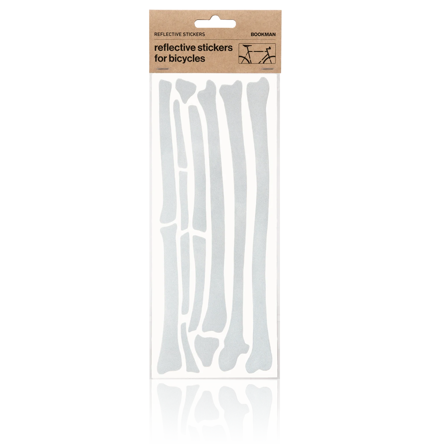 Bookman Reflective Bone Stickers White - Reflexer