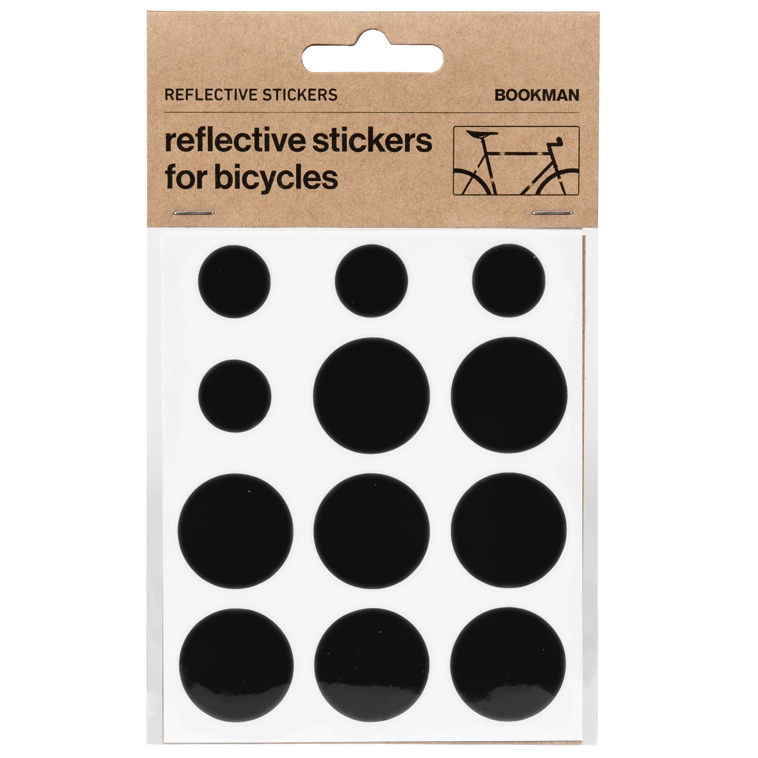 Bookman Sticky Reflectors Black - Reflexer