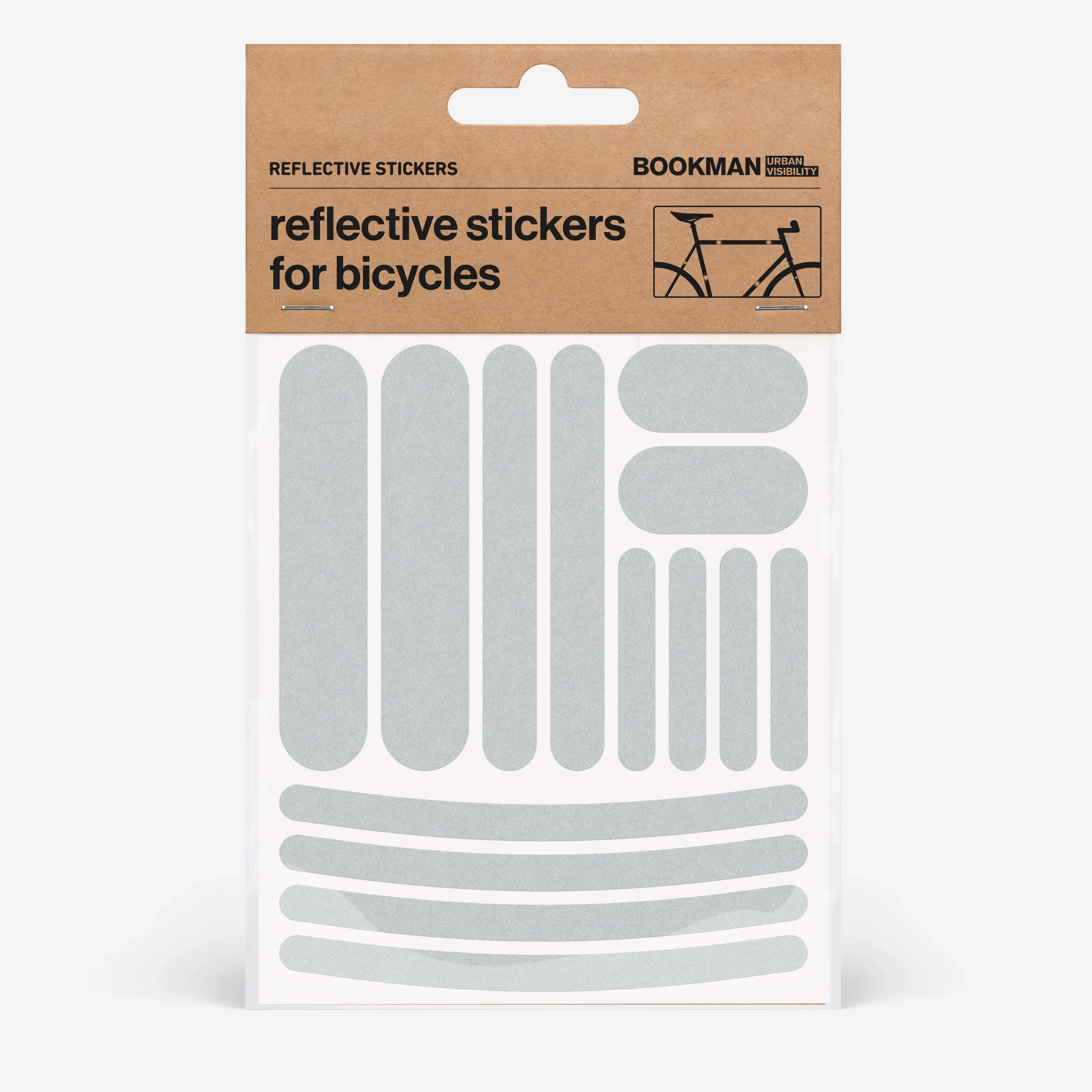 Bookman Reflective Stickers Strips White - Reflexer