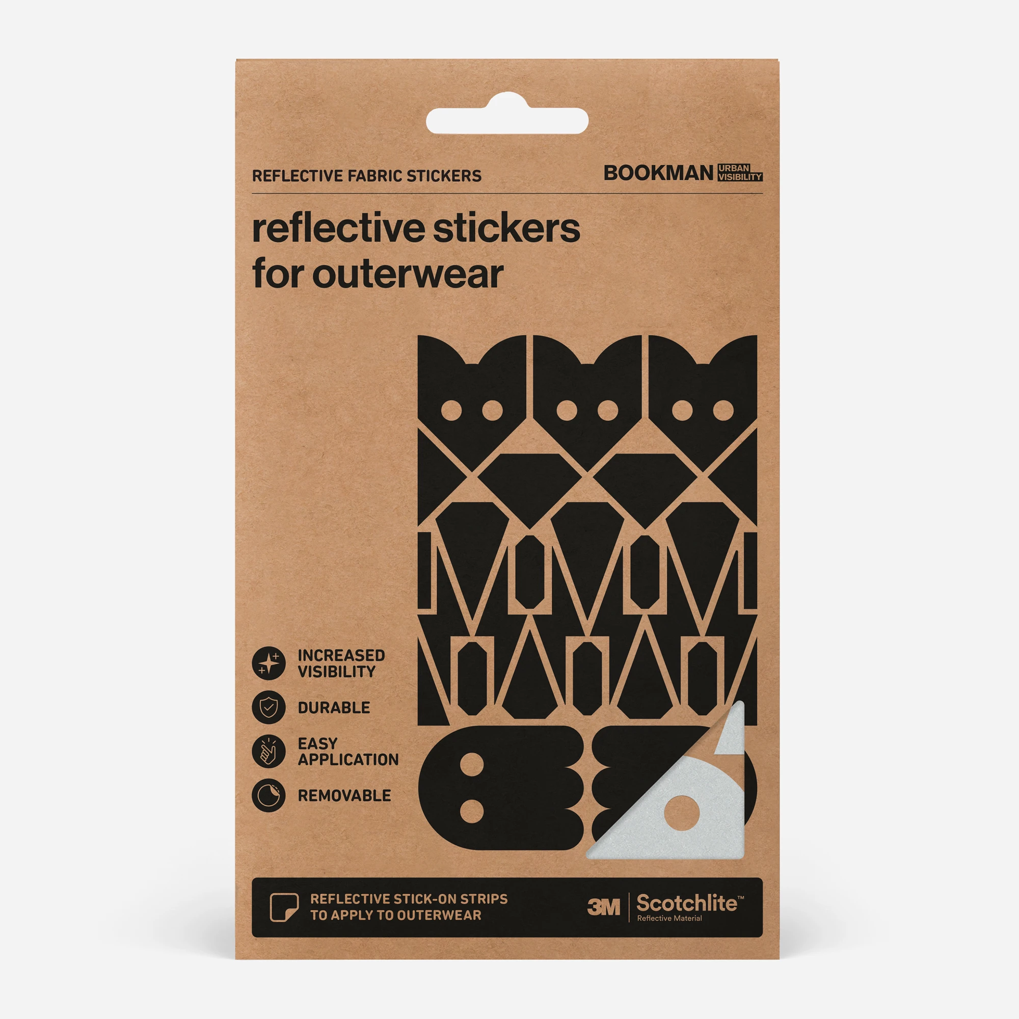 Bookman Reflective Fabric Stickers Adventure Silver - Reflexer