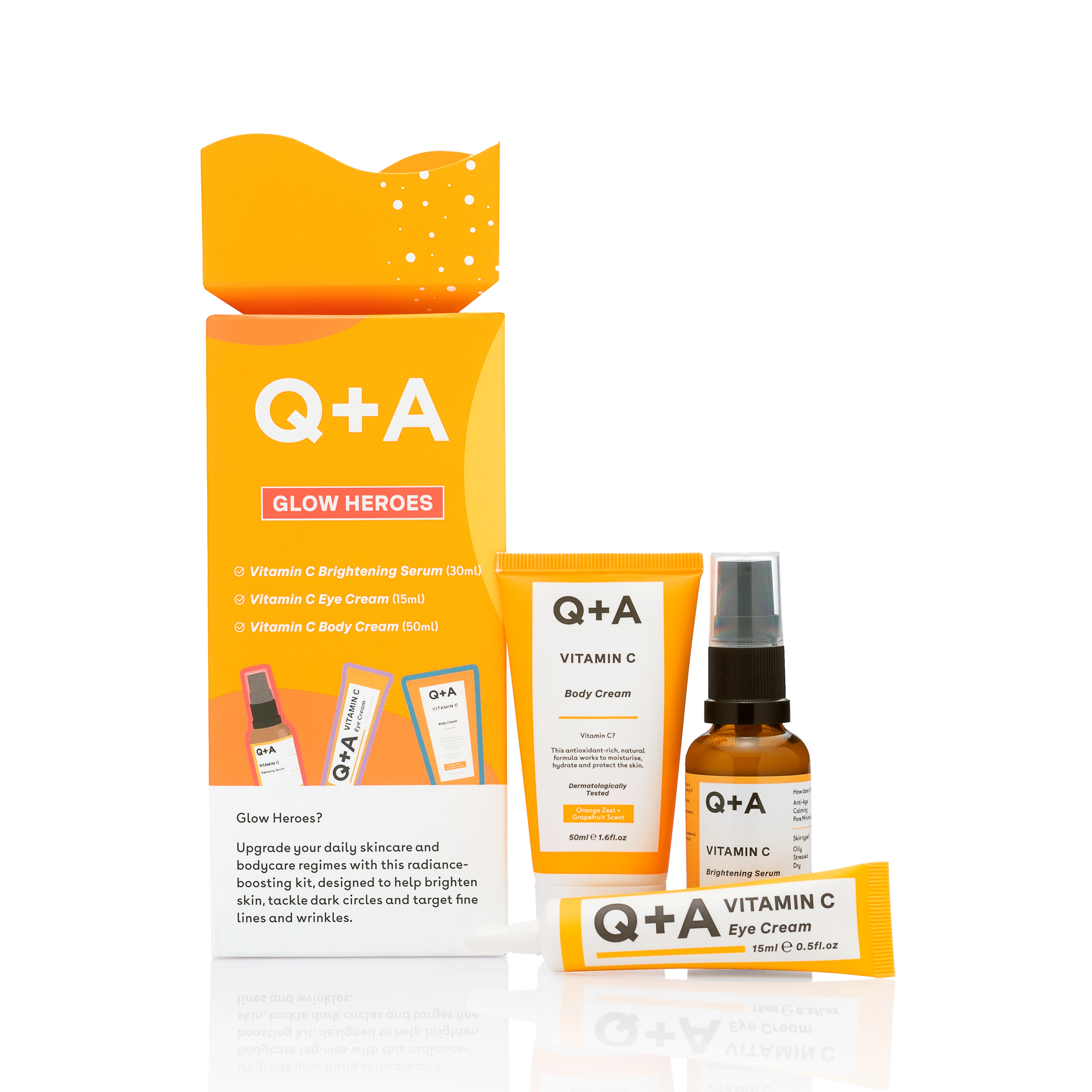 Q+A Glow Heroes Gift Set 95 ml