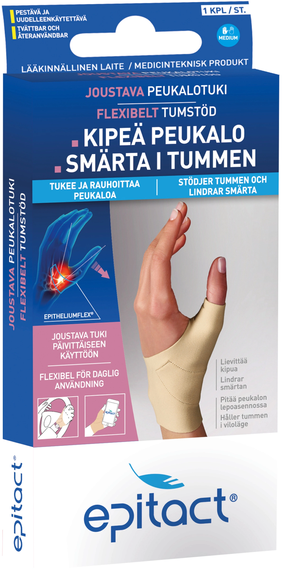 Epitact Flexibelt Tumstöd Vänster M - Ledvärk & artros
