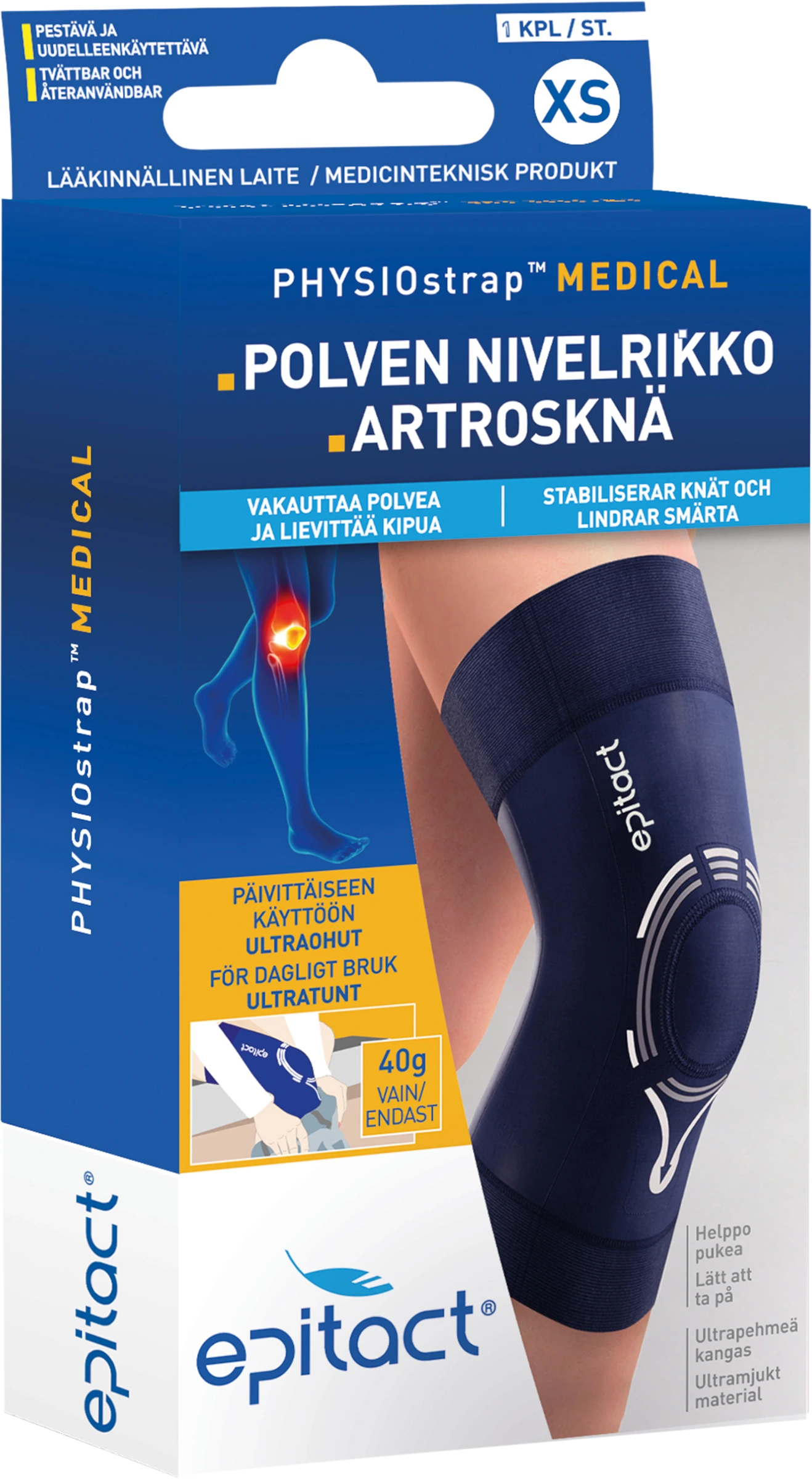 Epitact Physiostrap Medical Knästöd XS - Ledvärk & artros