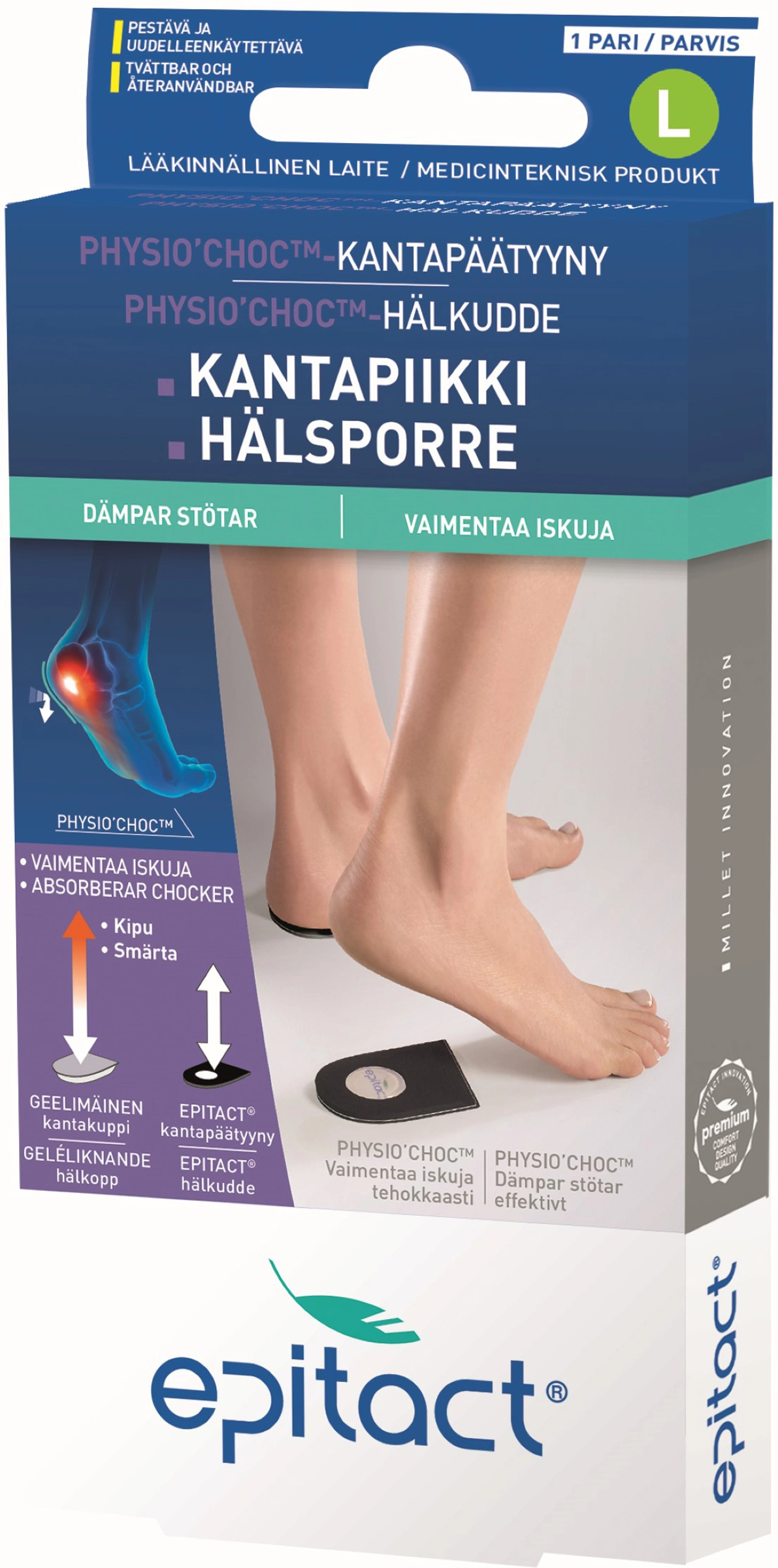 Epitact Physio'Choc-Hälkudde 2 st L - Hälkoppar