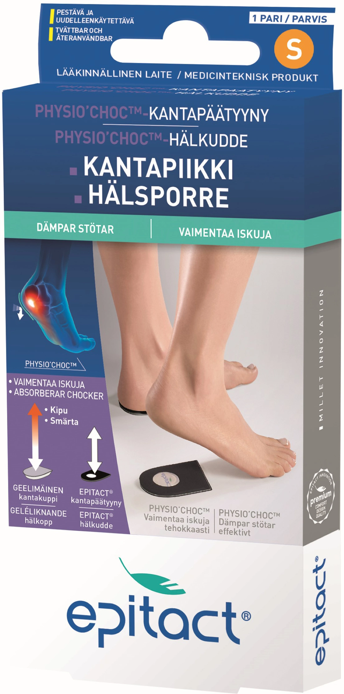 Epitact Physio'Choc-Hälkudde 2 st S - Hälkoppar
