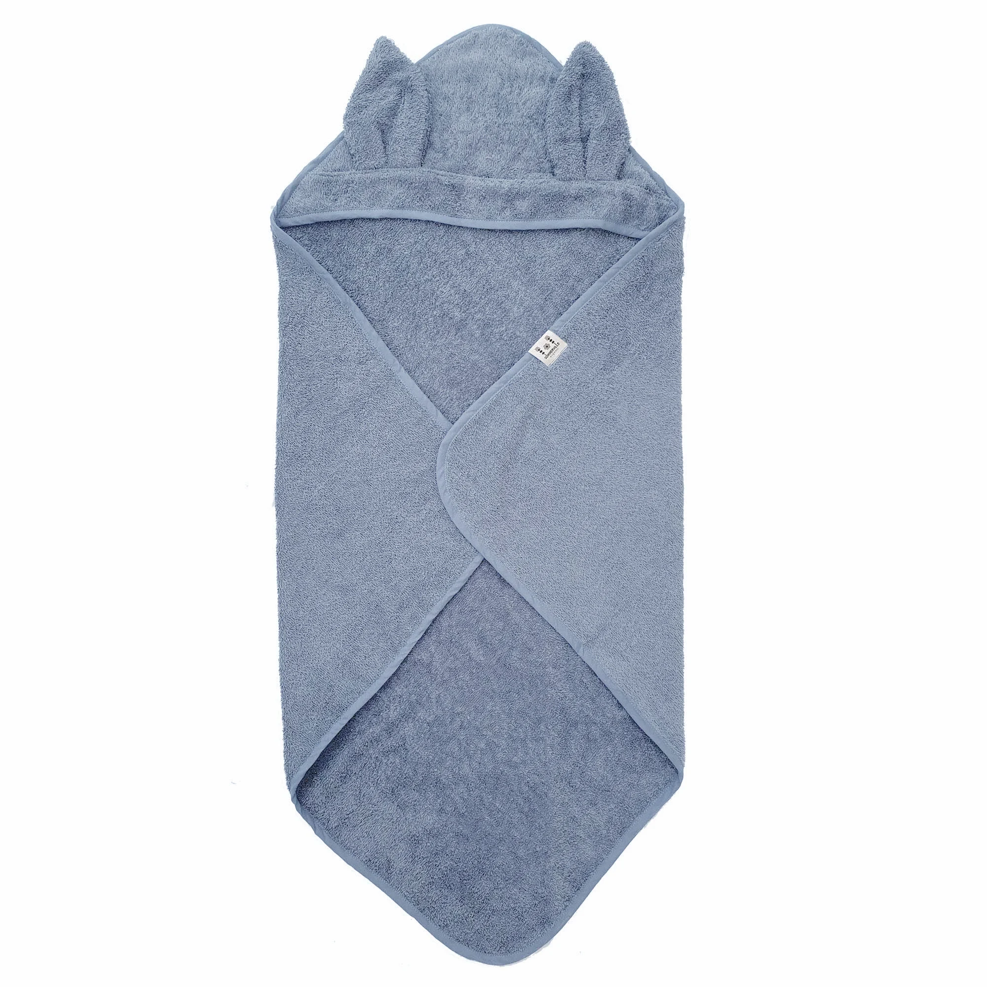 Summerville Organic Badcape Rabbit Eko Dusty Blue - Badrockar & Morgonrockar för barn & bebis