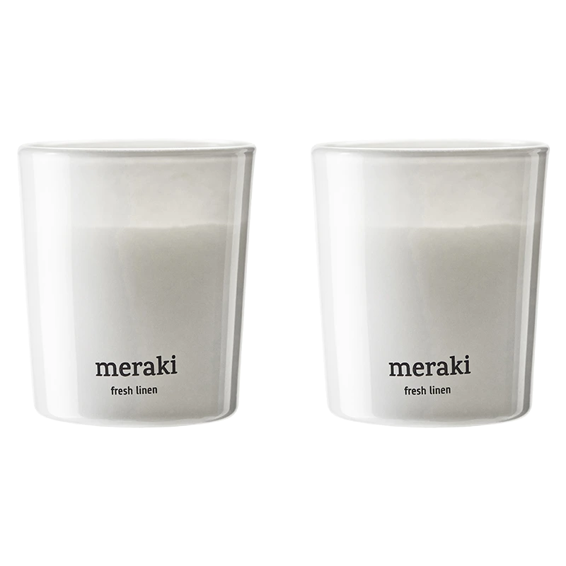 Meraki Doftljus Fresh Linen 2x60g - Doftljus