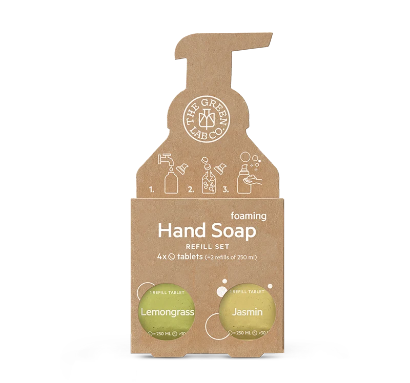The Green Lab Hand Soap Tabs Lemongras & Jasmine 4x125ml - Handtvål refill