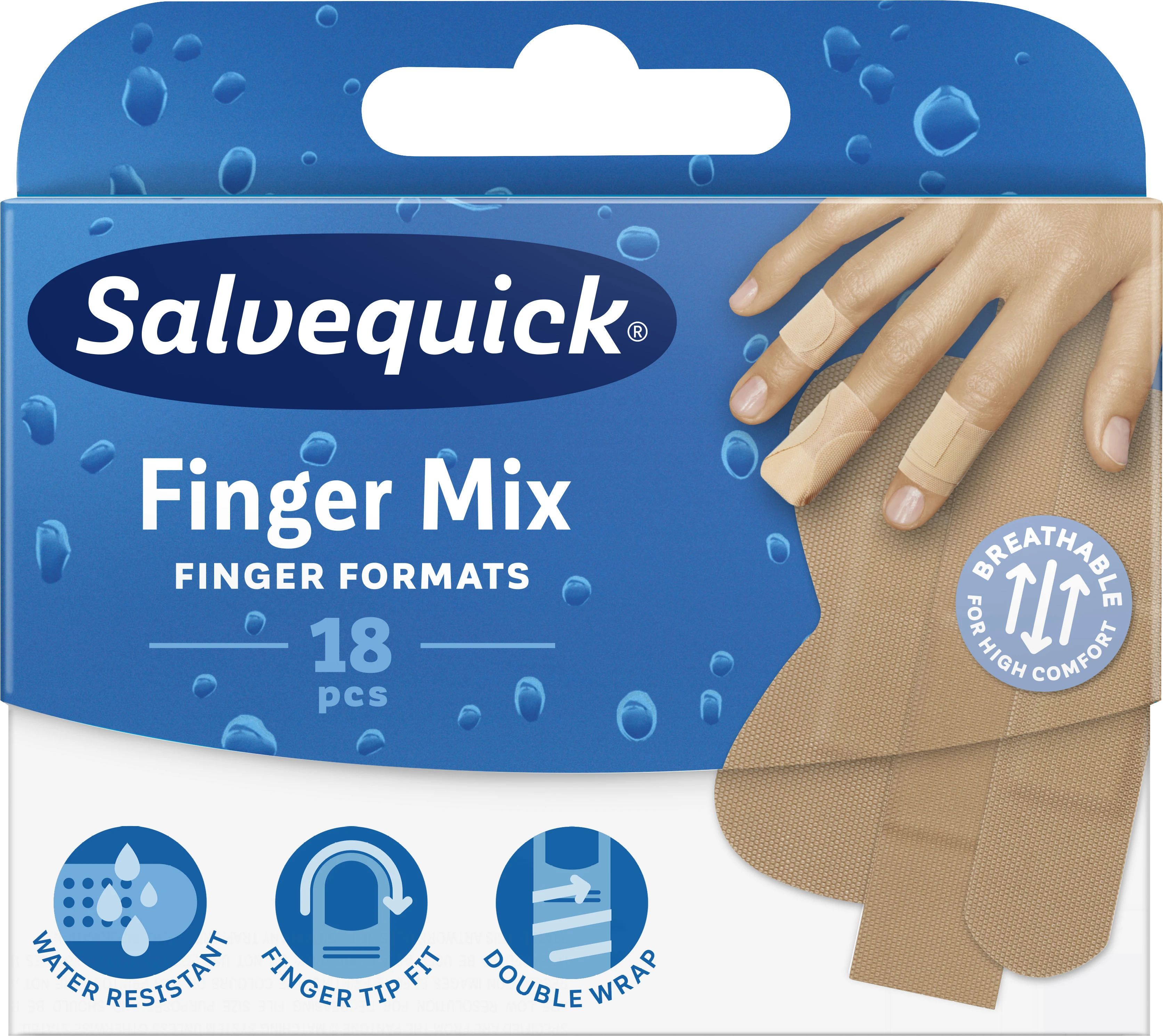 Salvequick Finger Mix 18 st - Fingerplåster