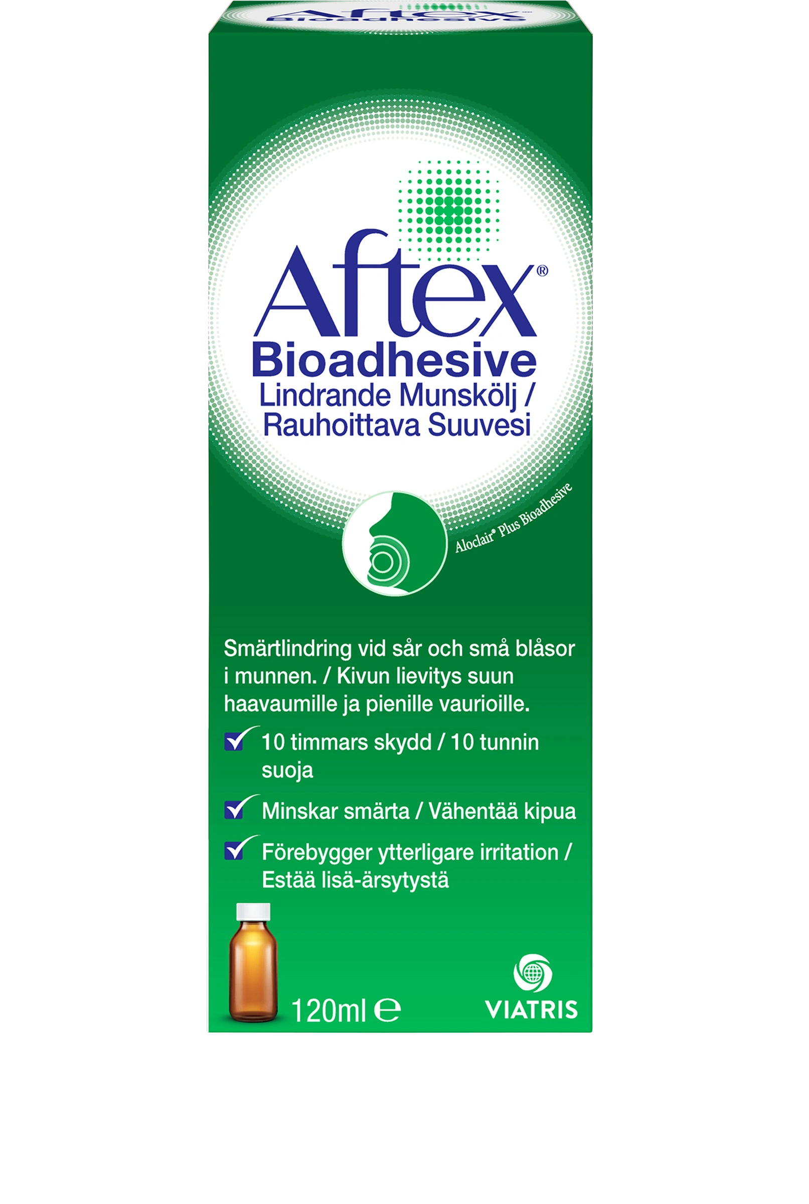 Aftex Bioadheisve Lindrande Munskölj 120 ml - Munskölj