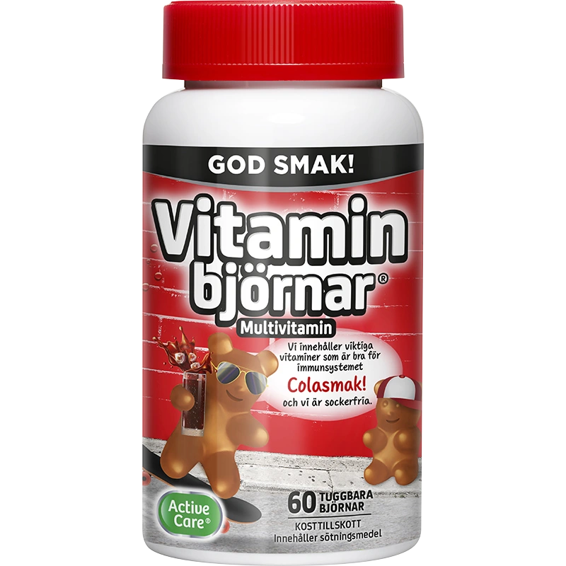Active Care Vitaminbjörnar Cola 60 st - Multivitaminer för barn