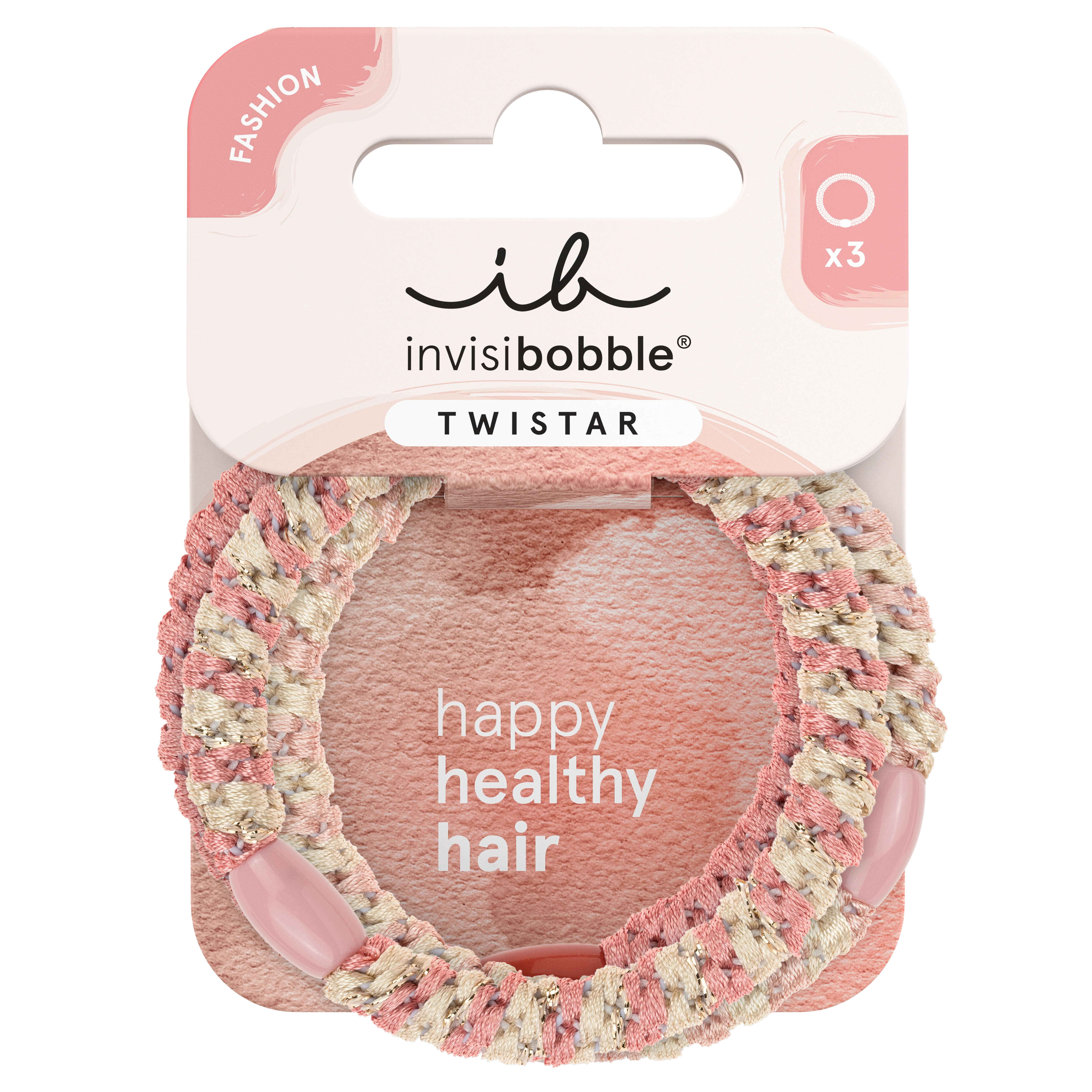 Invisibobble Twistar Braids Blush 3 st
