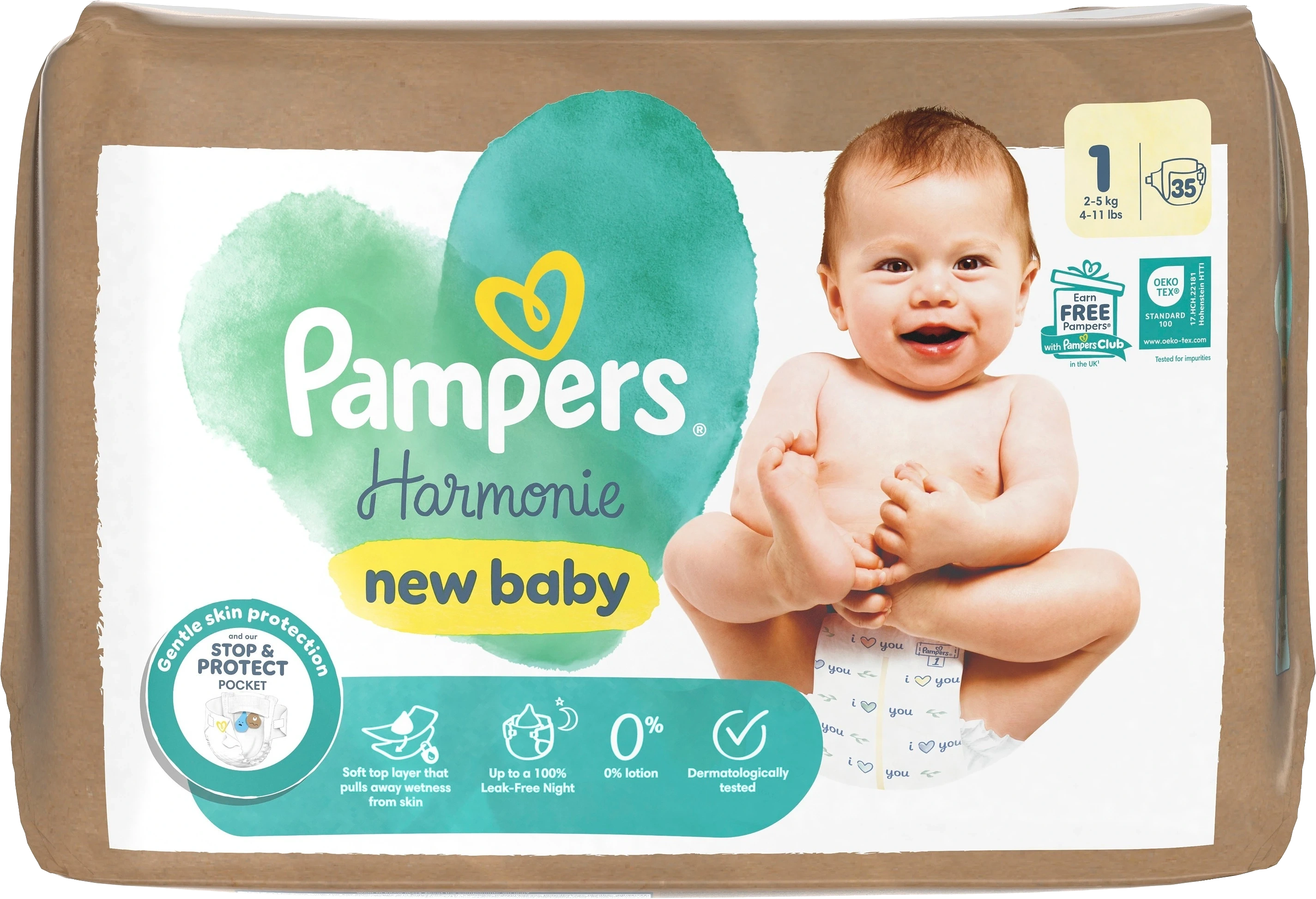 Pampers Harmonie Storlek 1 2-5 kg 35 st - Blöjor