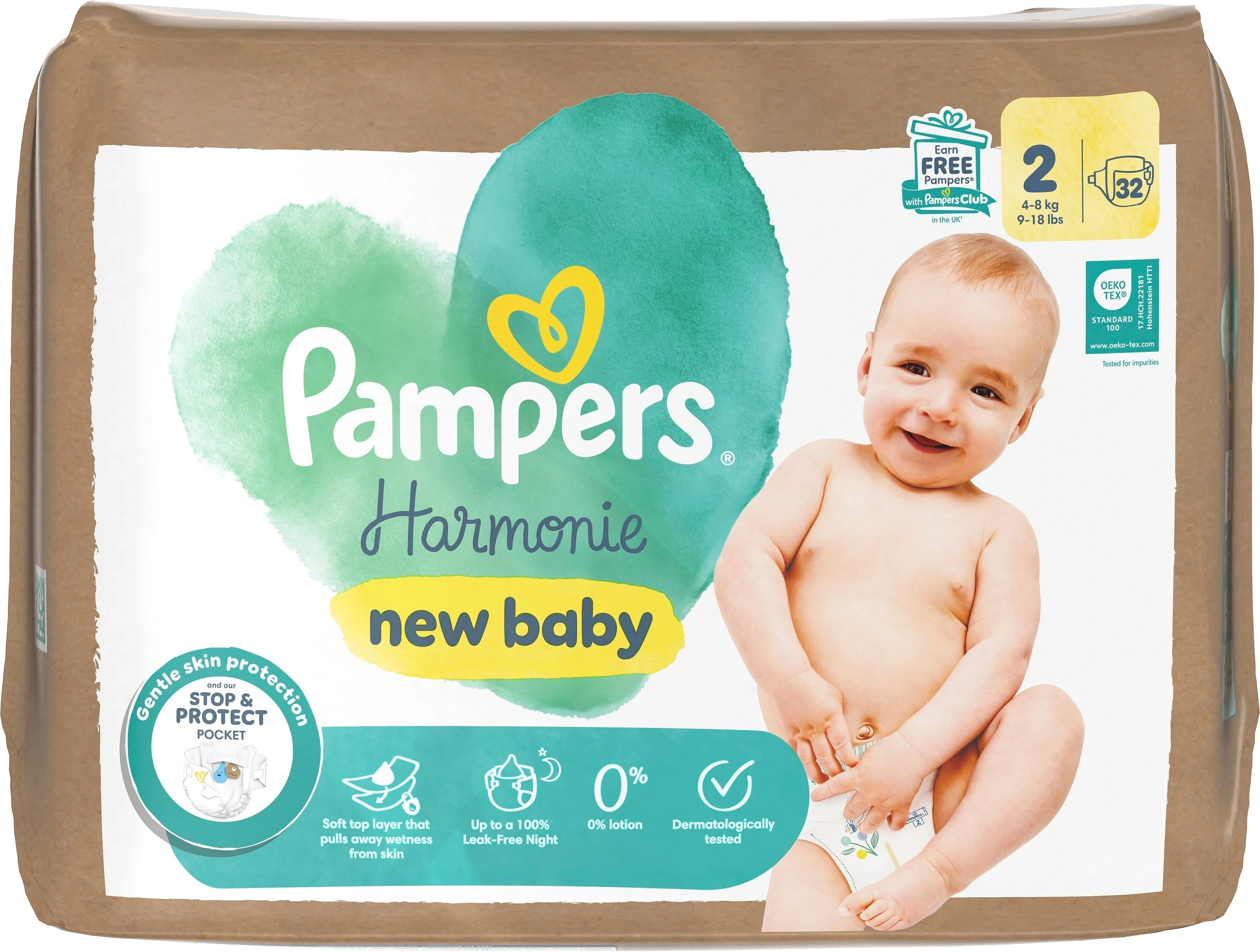 Pampers Harmonie Storlek 2 4-8 kg 32 st - Blöjor