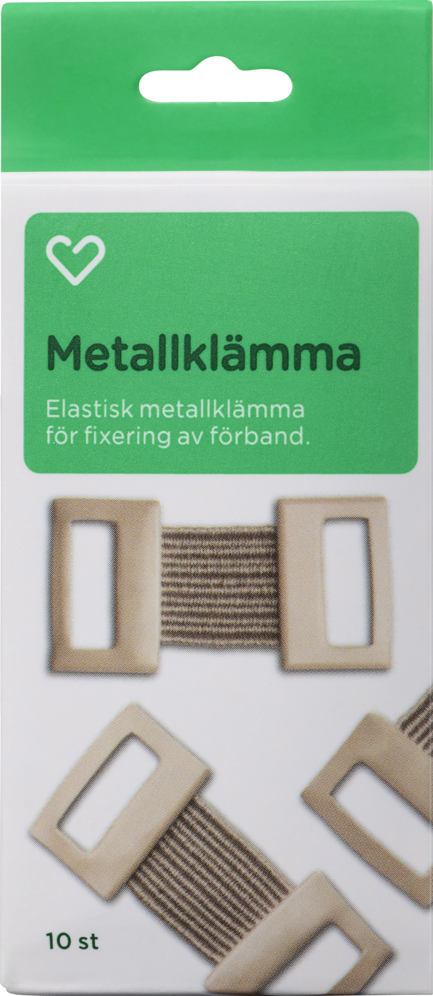 Hjärtats Metallklämmor 10 st - Förband