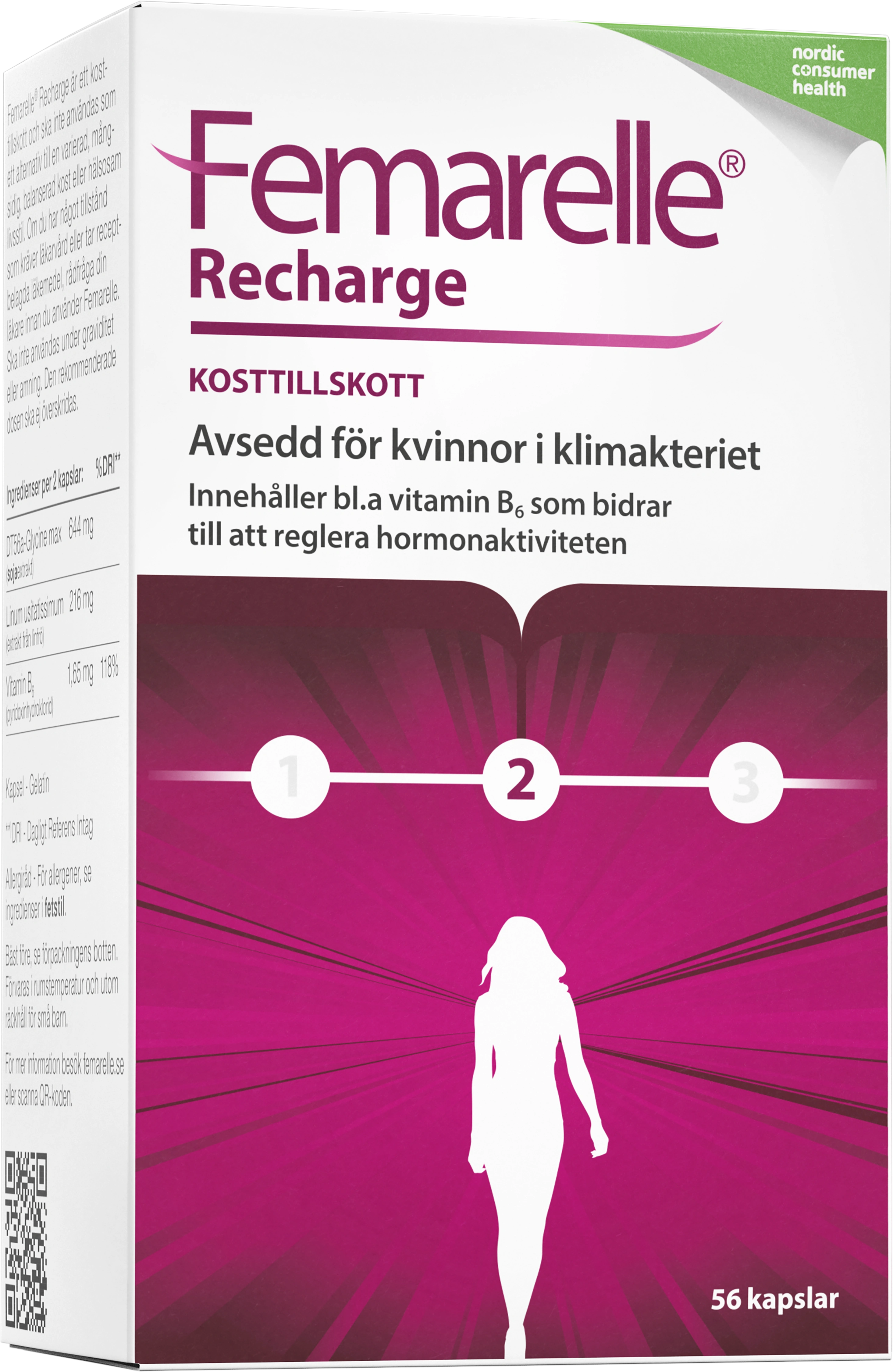 Femarelle Recharge 50+ 56 st - Kosttillskott vid klimakteriet