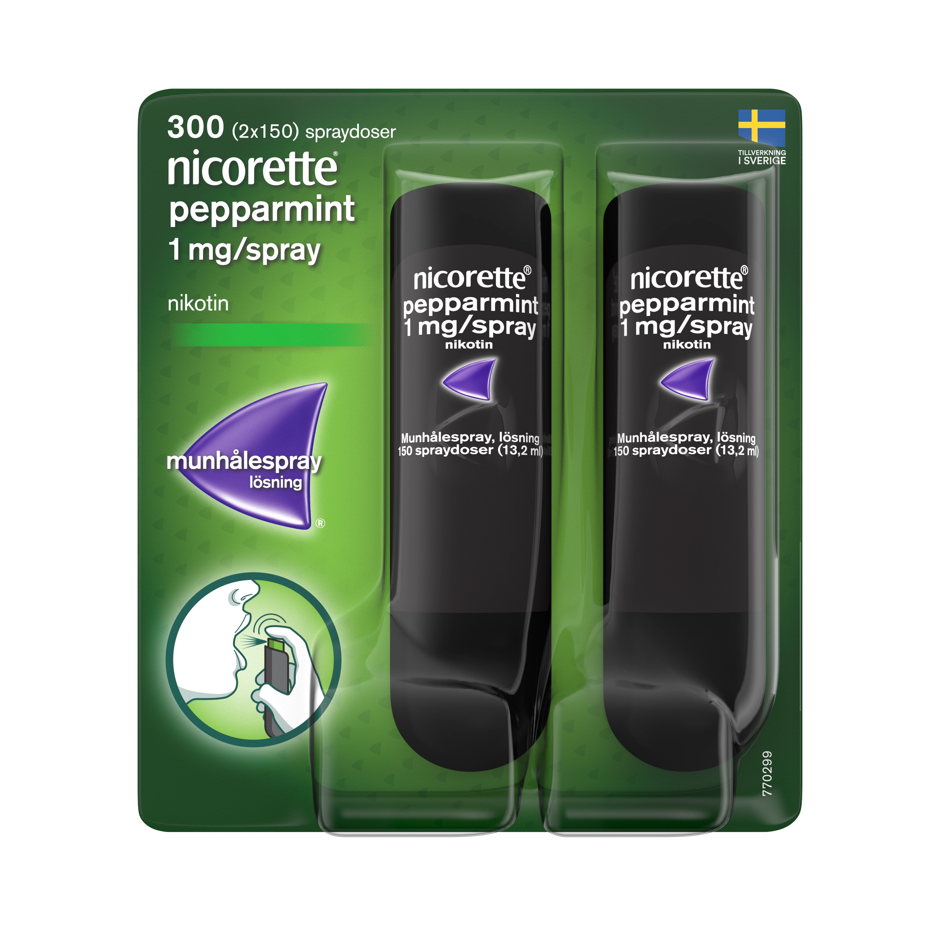 Nicorette Pepparmint munhålespray 1 mg/spray 300 sprayningar - Nikotinspray