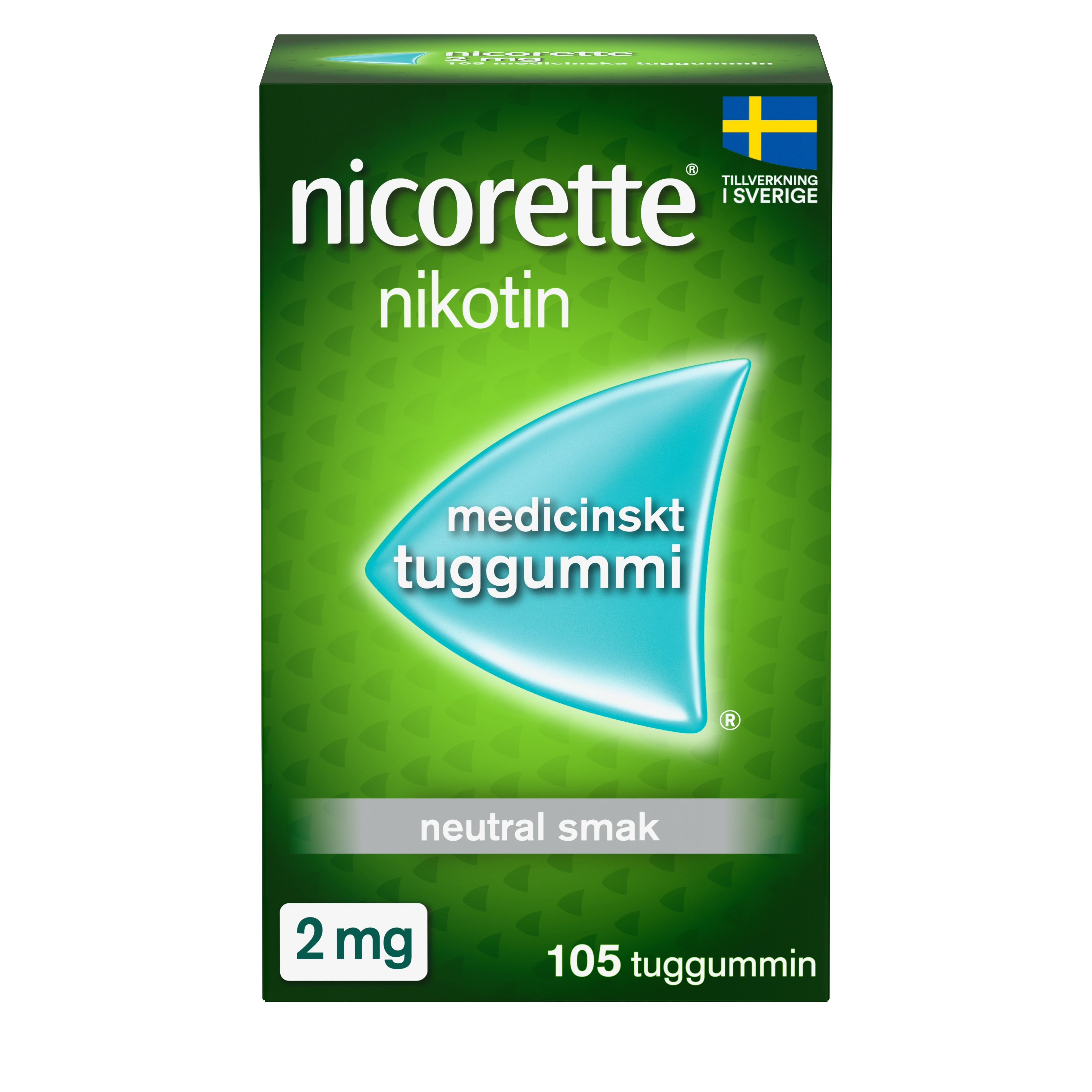 Nicorette medicinskt tuggummi 2 mg 105 st - Nikotintuggummi