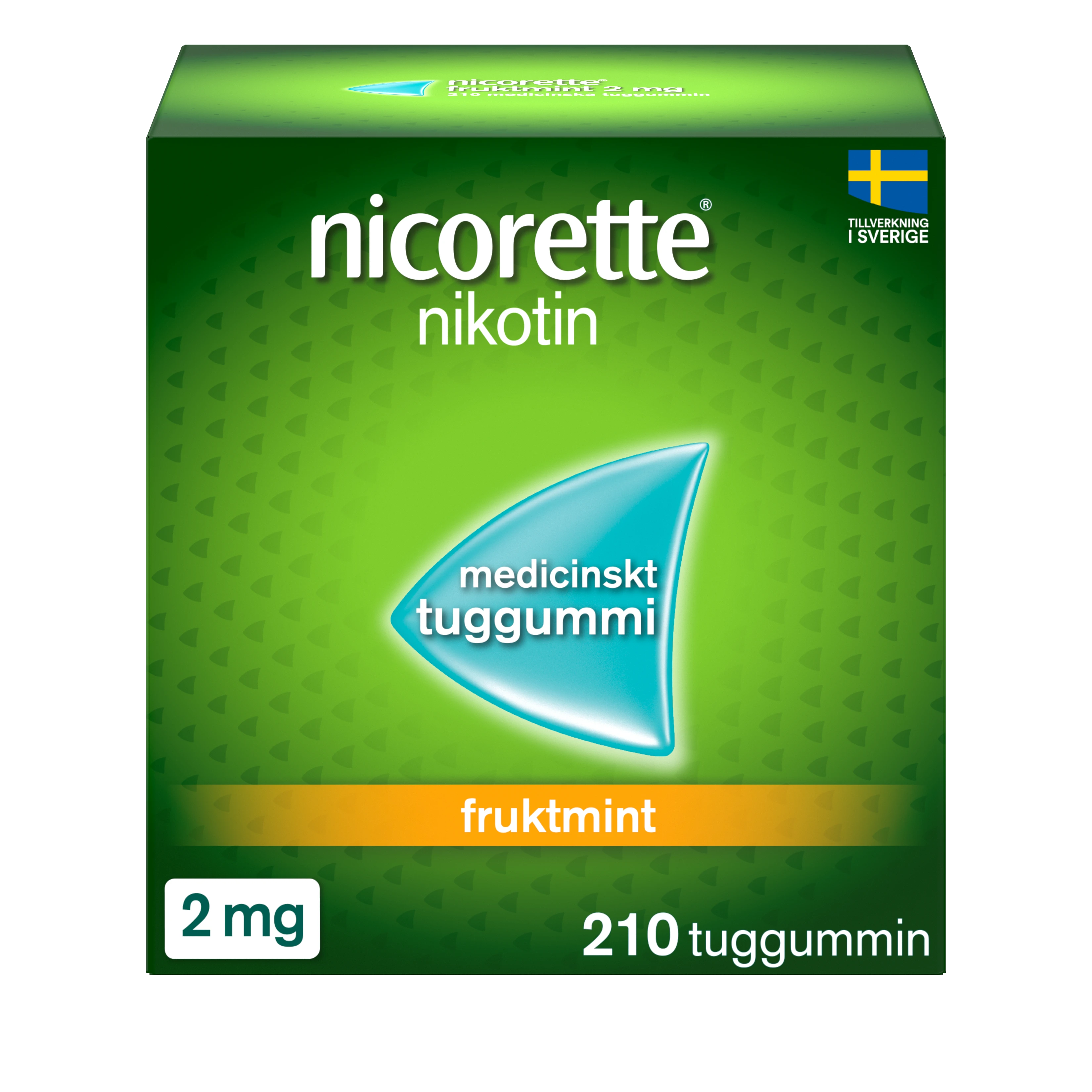 Nicorette Fruktmint medicinskt tuggummi 2 mg 210 st - Nikotintuggummi