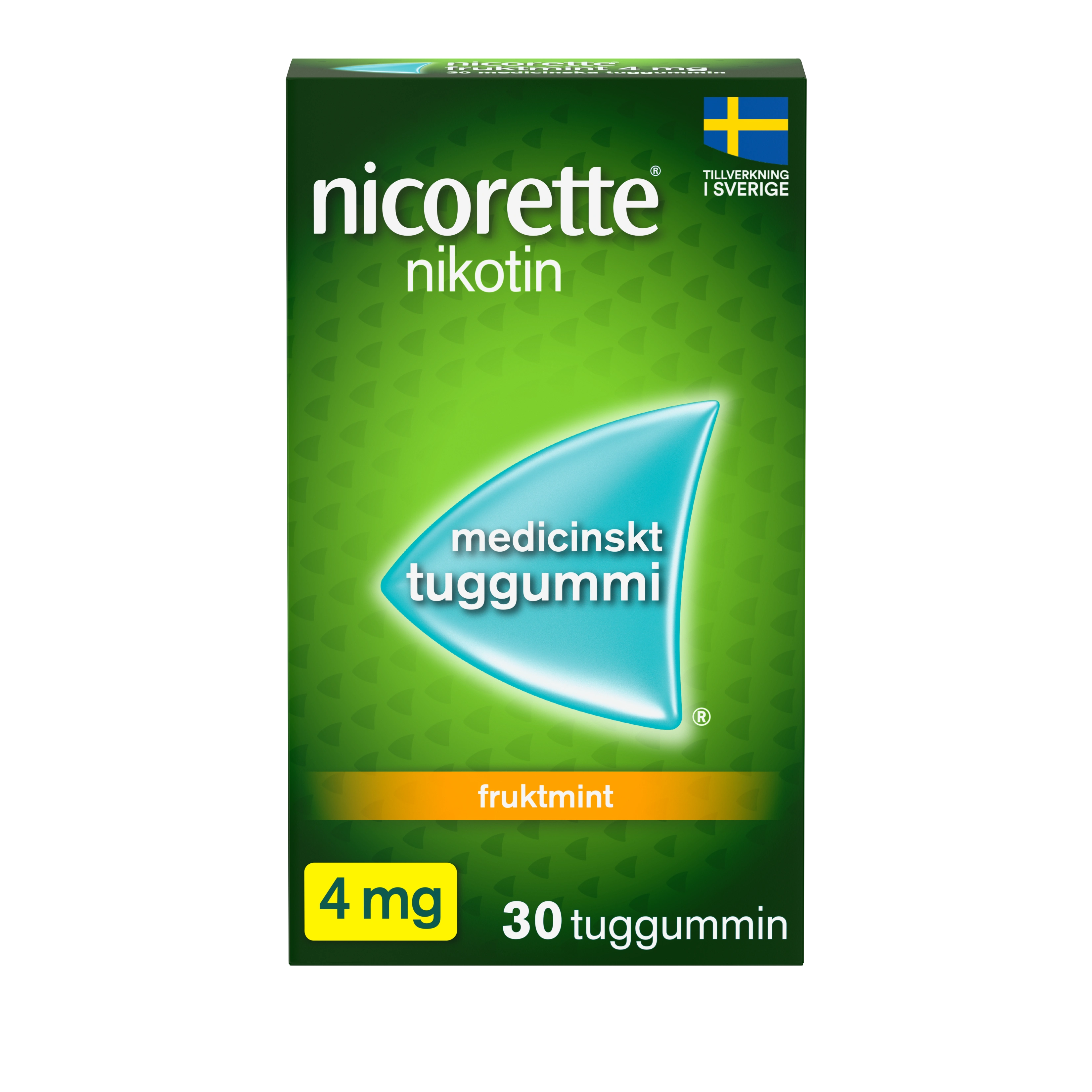 Nicorette Fruktmint medicinskt tuggummi 4 mg 30 st - Nikotintuggummi