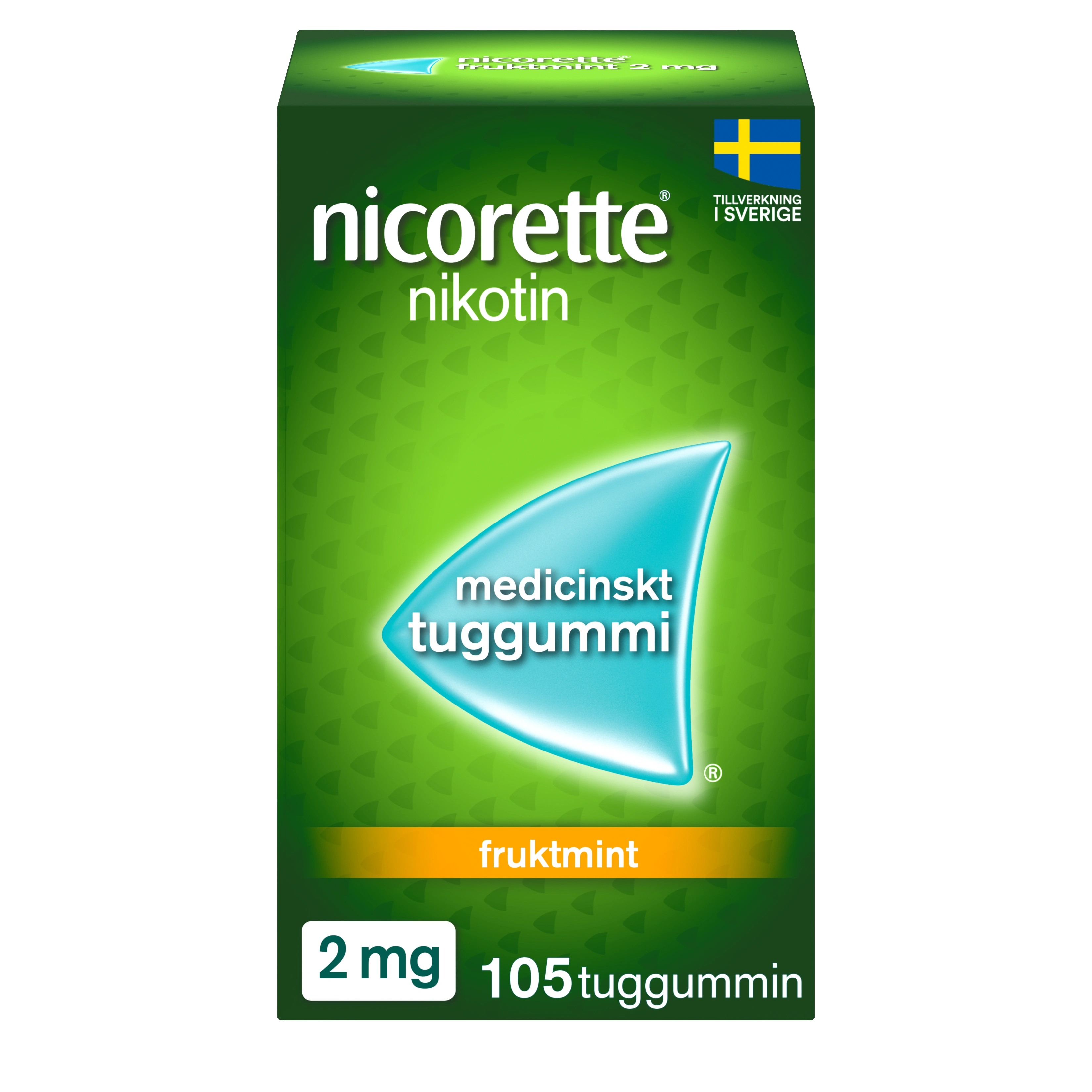 Nicorette Fruktmint medicinskt tuggummi 2 mg 105 st - Nikotintuggummi