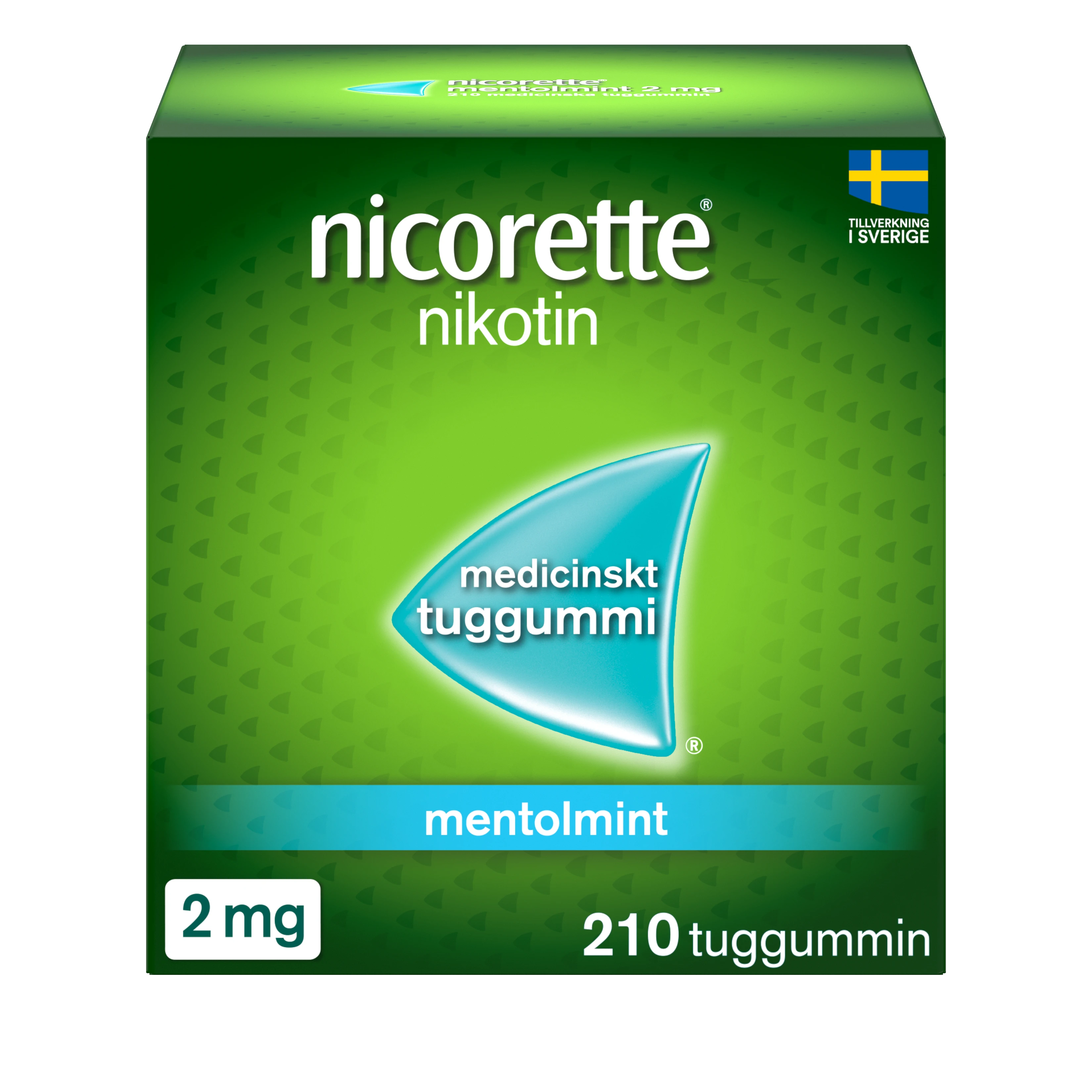 Nicorette Mentolmint medicinskt tuggummi 2 mg 210 st - Nikotintuggummi