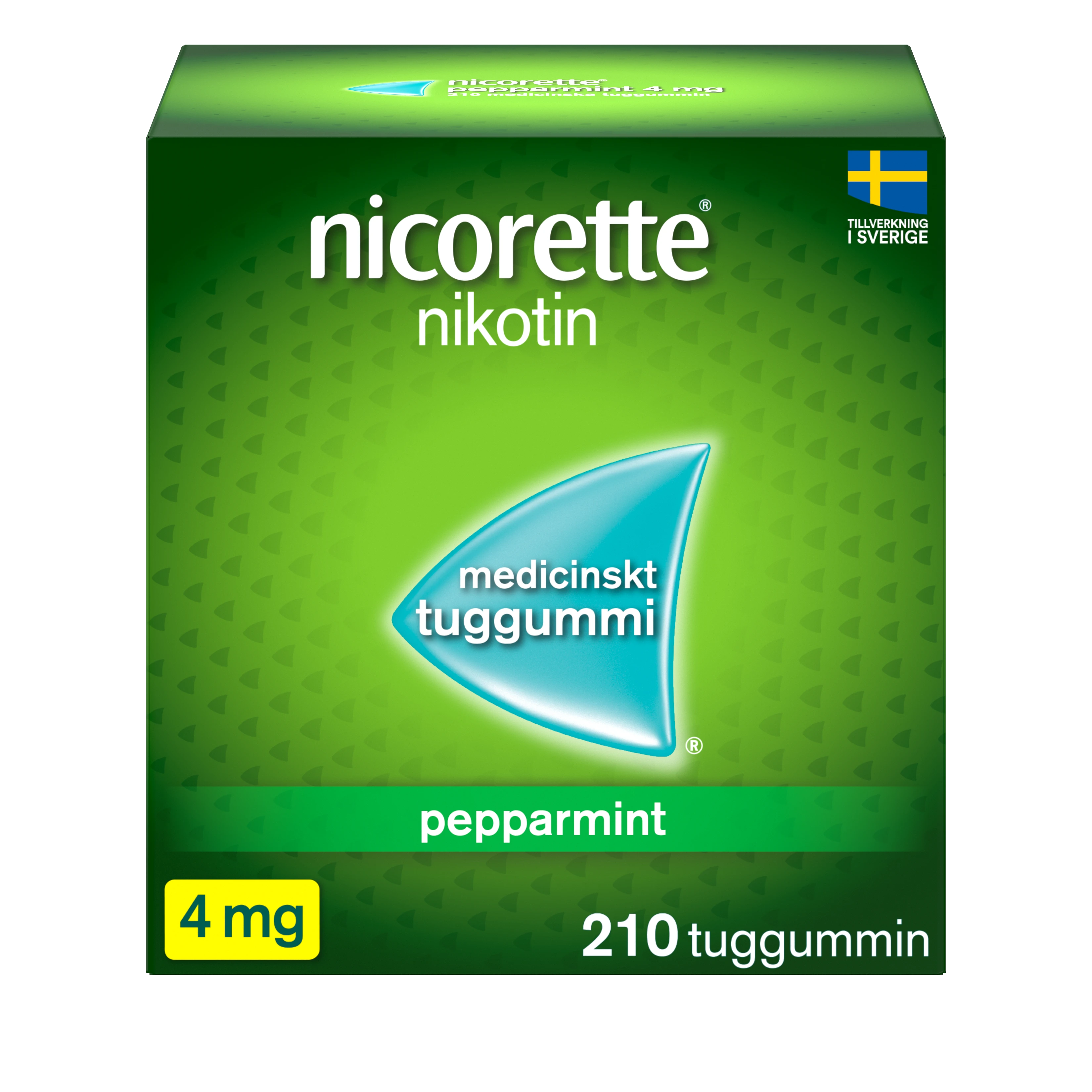 Nicorette Pepparmint medicinskt tuggummi 4 mg 210 st - Nikotintuggummi