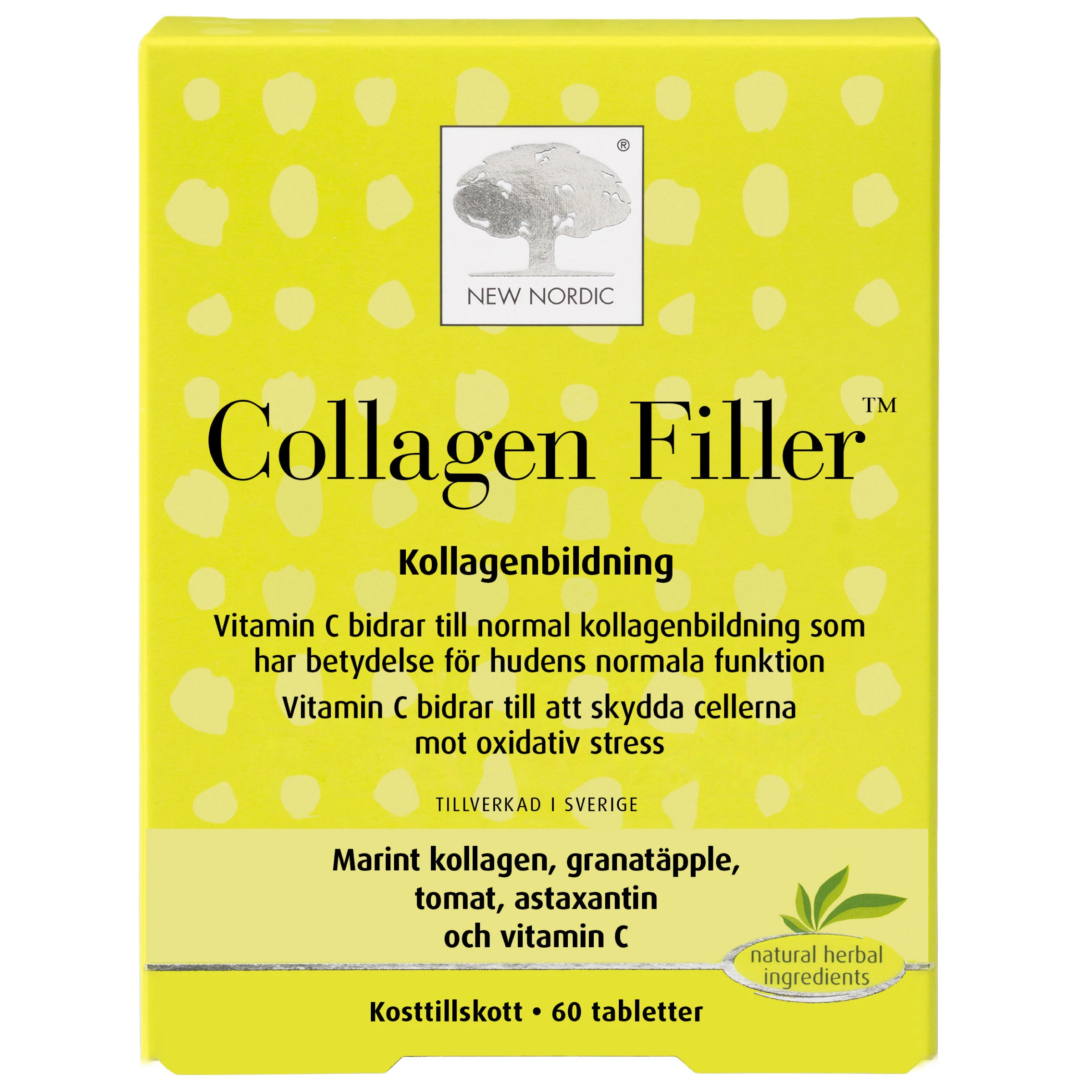 New Nordic Skin Care Collagen Filler 60 st - Kosttillskott för hår, hud & naglar