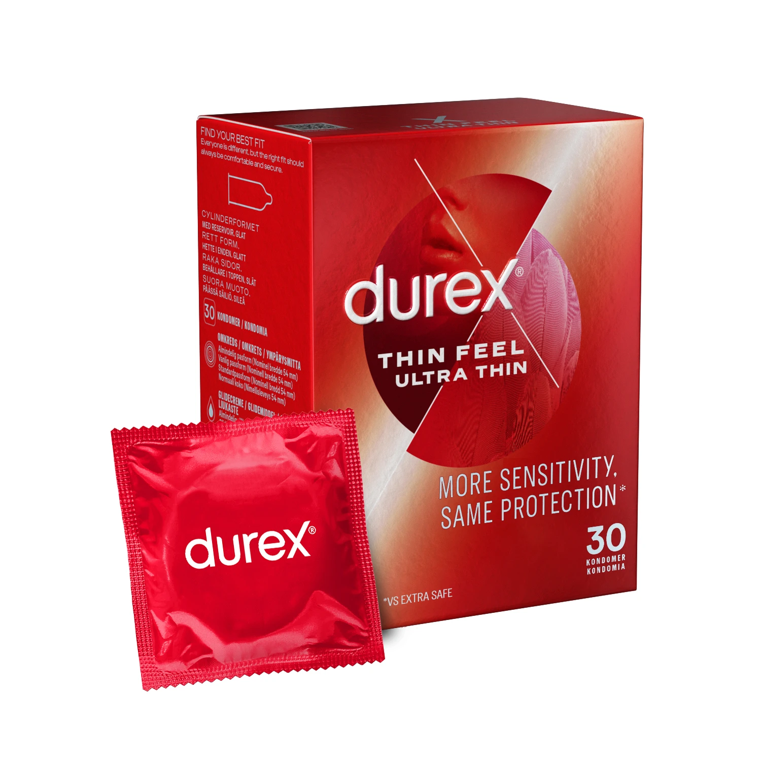 Durex Thin Feel Ultra Thin Kondom 30 st - Kondomer
