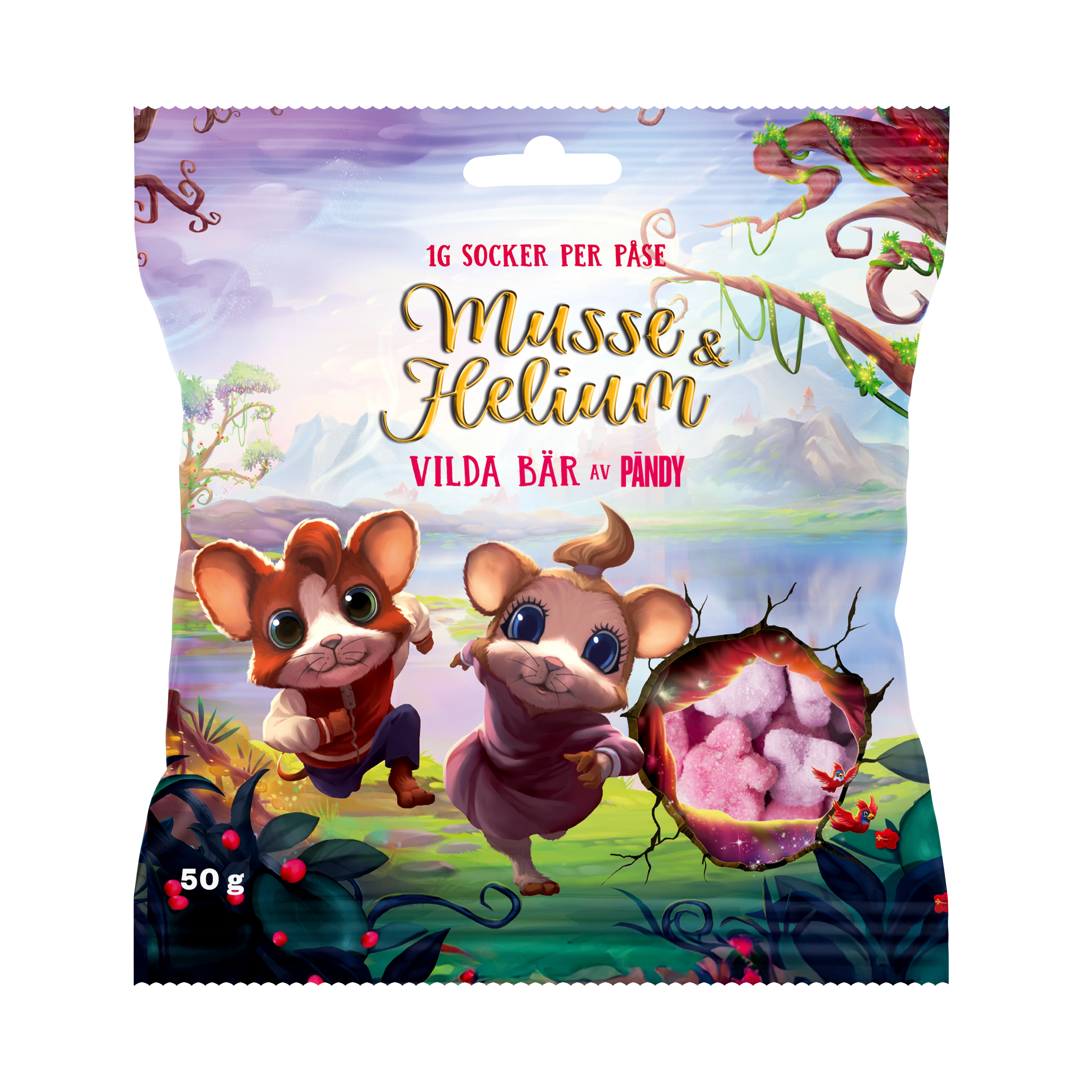 Pändy Candy Musse & Helium Vilda Bär 50 g - Pändy godis