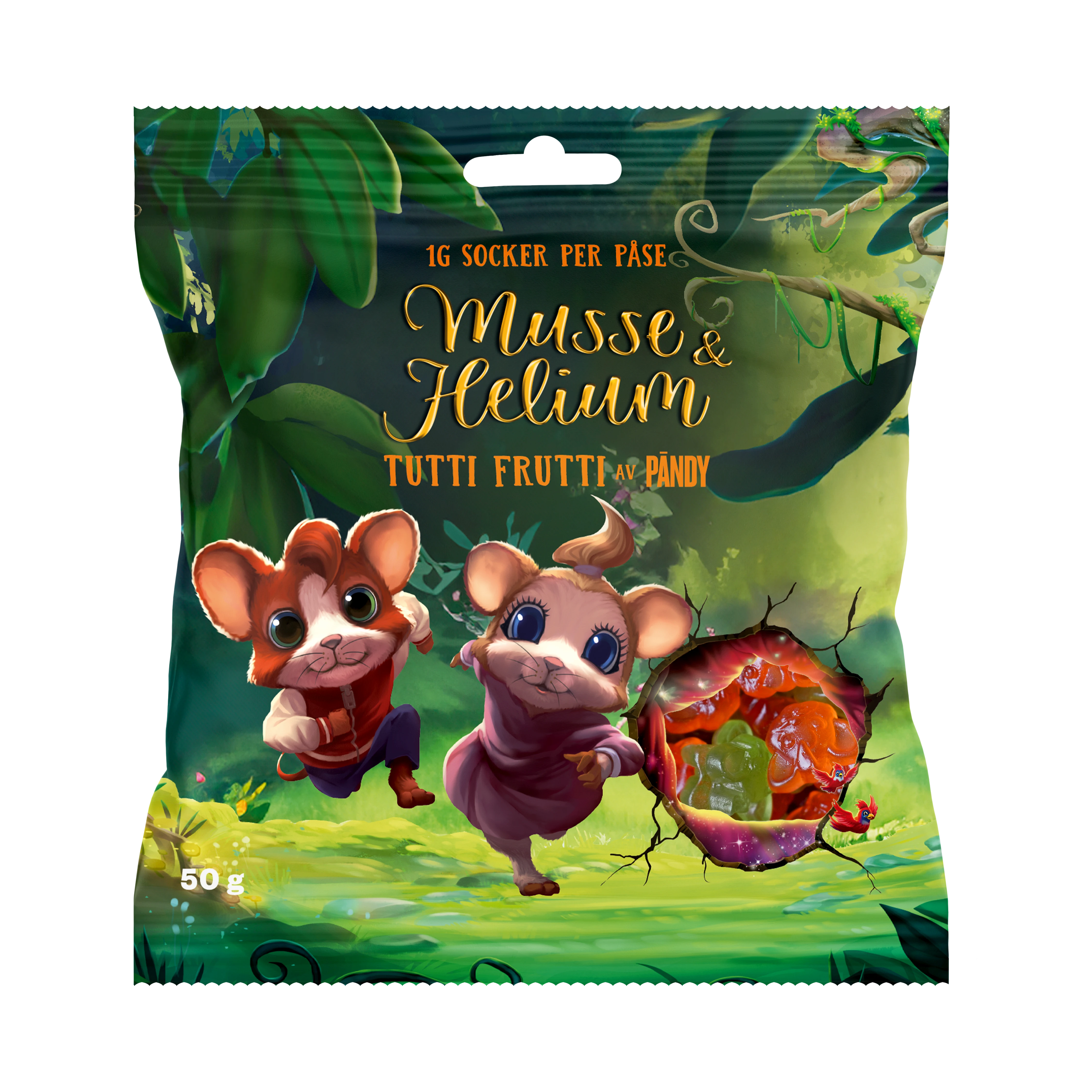 Pändy Candy Musse & Helium Tutti Frutti 50 g - Pändy godis
