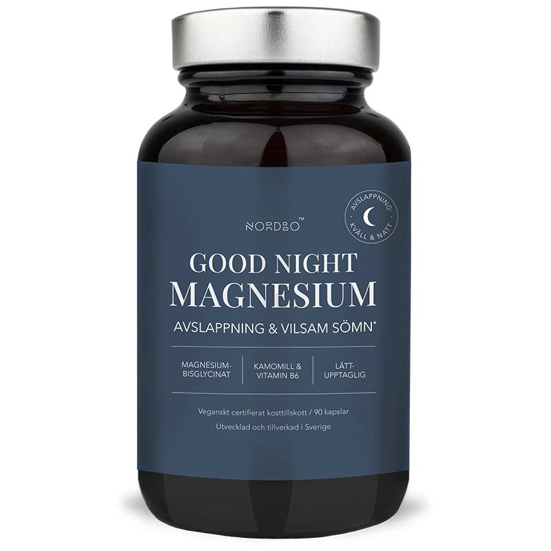 Nordbo Good Night Magnesium 90 kapslar - Kosttillskott sömn