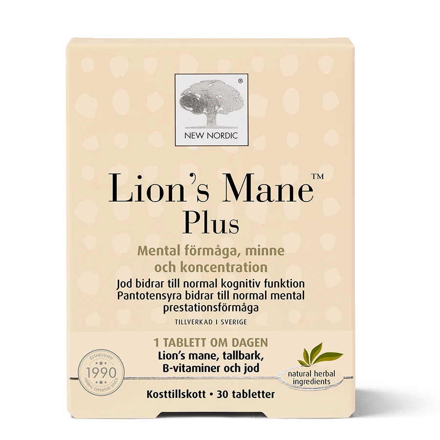 New Nordic Lion ́s Mane Plus 30 st - Kosttillskott