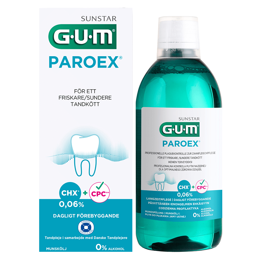 GUM PAROEX Munskölj 0,06% CHX + CPC 500 ml - Munskölj
