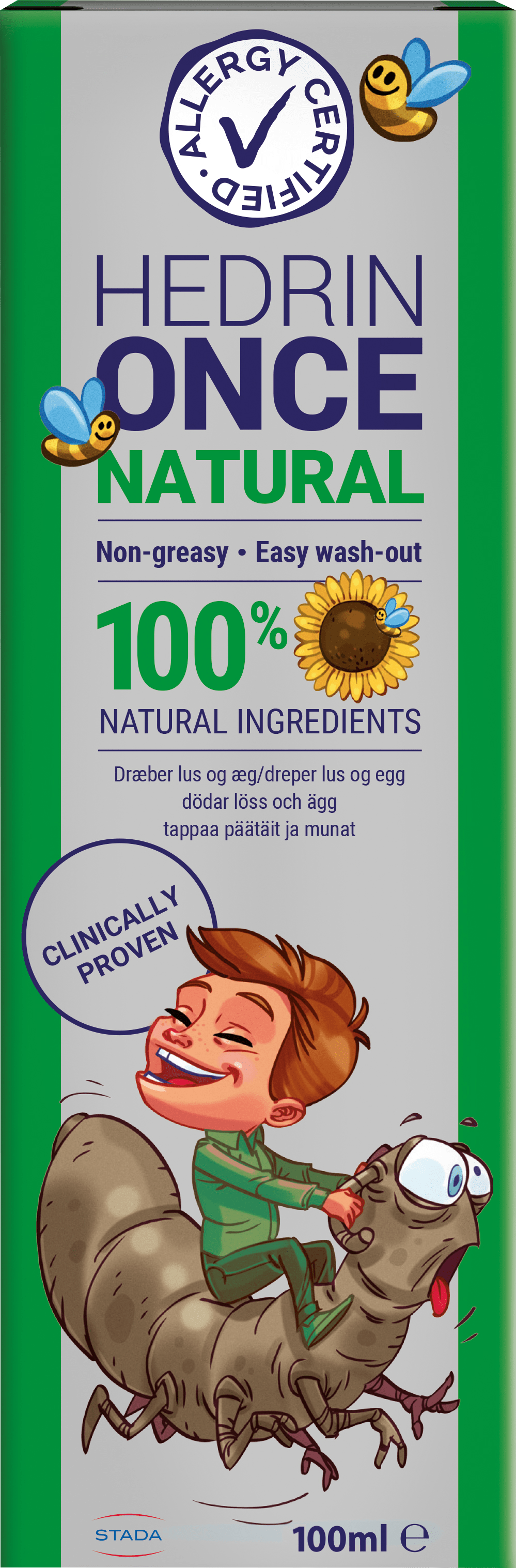 Hedrin Once Natural 100 ml - Lusschampo för barn