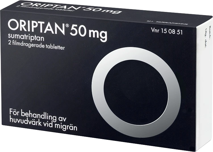 Oriptan filmdragerad tablett 50 mg 2 st - Migränmedicin