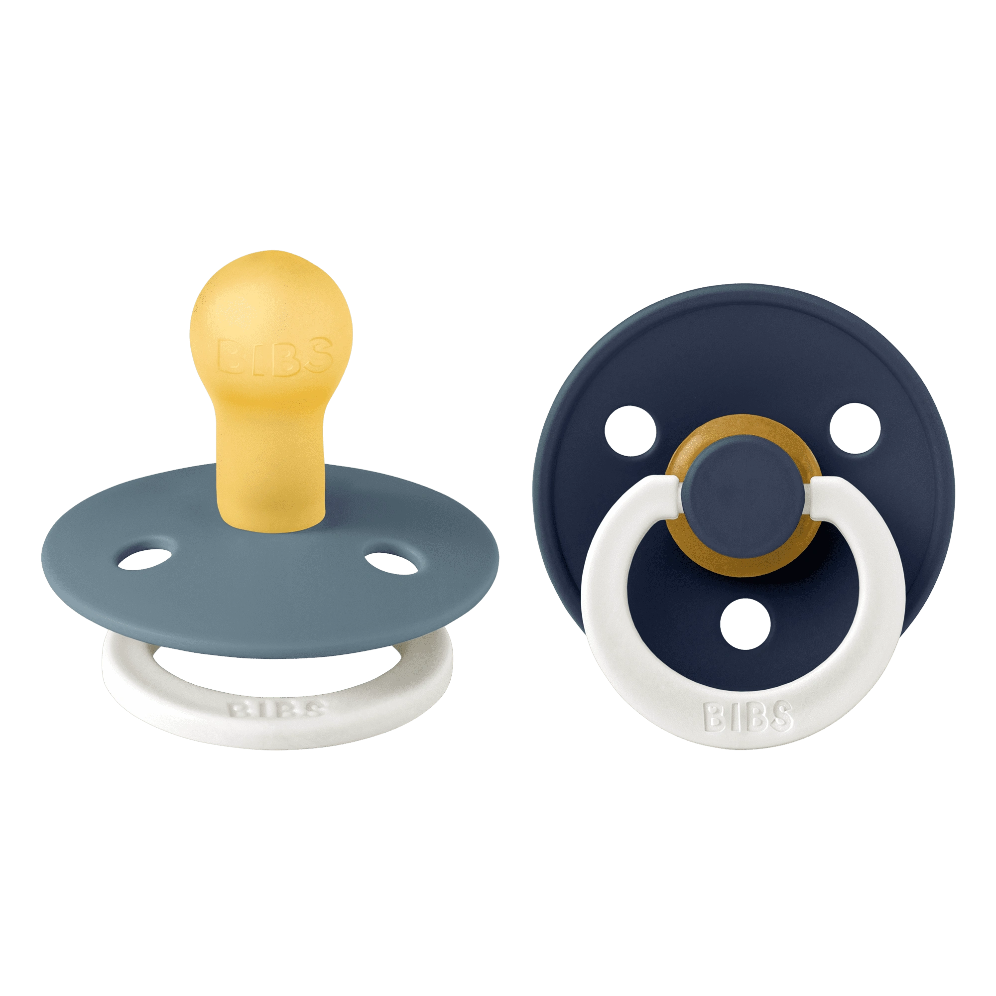 BIBS Pacifier Colour Latex Size 1 Petrol GLOW/Deep Space GLOW 2-pack - Nappar