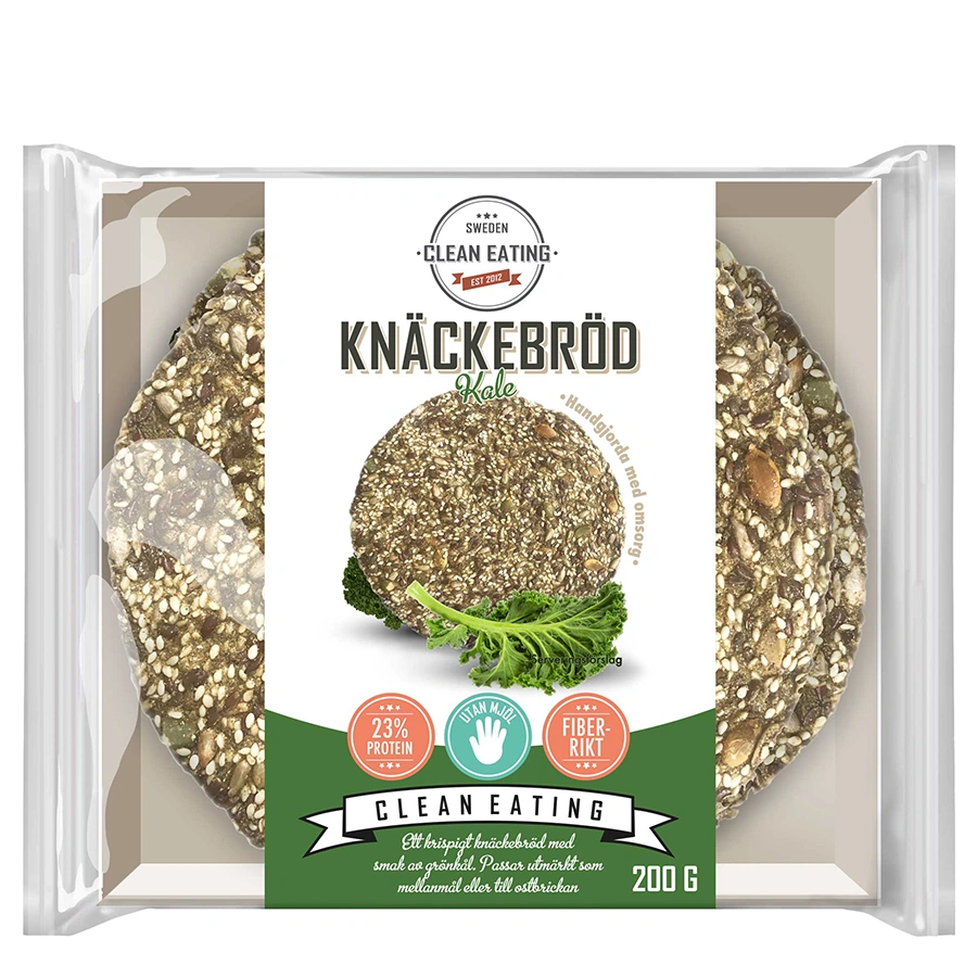 Clean Eating Knäckebröd Kale 200 g - Bröd & kex
