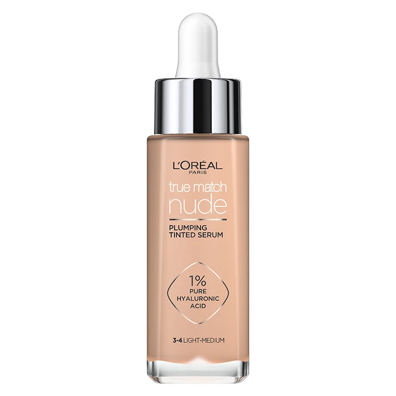 L'Oréal Paris True Match Nude Plumping Tinted Serum 30 ml Light-Medium 3-4 - Foundation