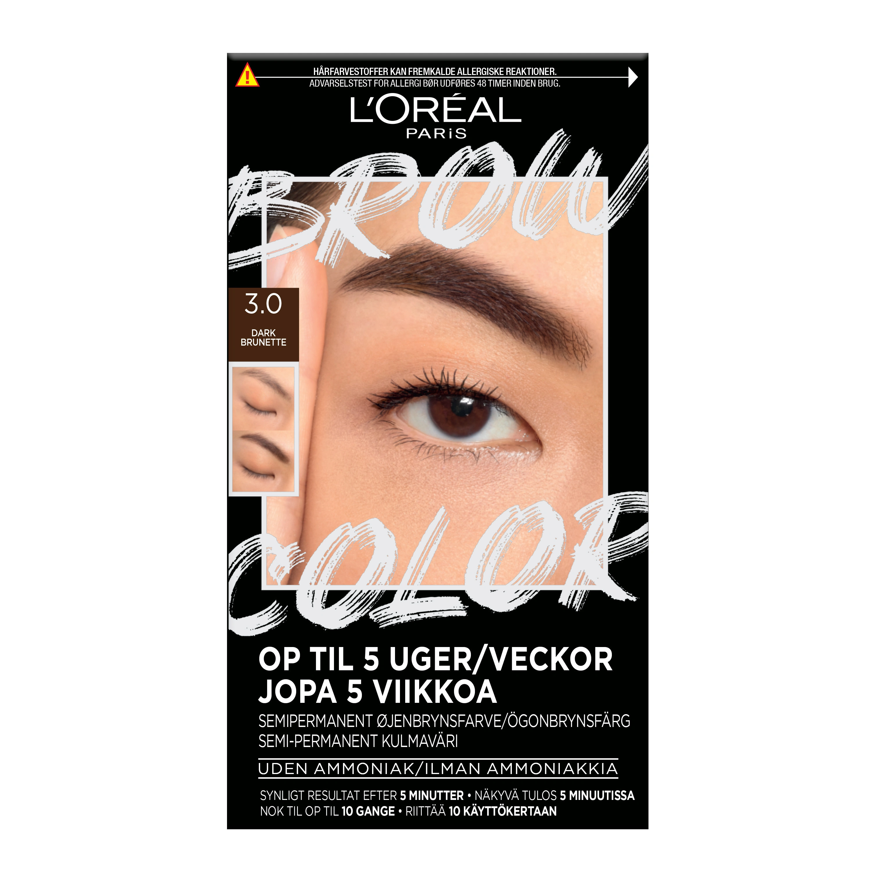 L'Oréal Paris Brow Color Kit Brunette 5.0 1 st 3.0 Dark Brunette - Ögonbrynsfärgning