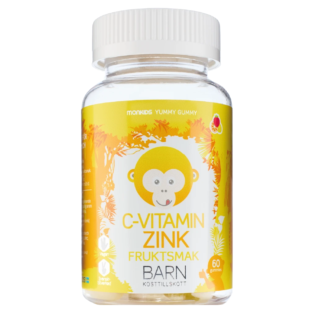 Monkids C-vitamin + Zink Fruktsmak 60 st - C-vitaminer för barn