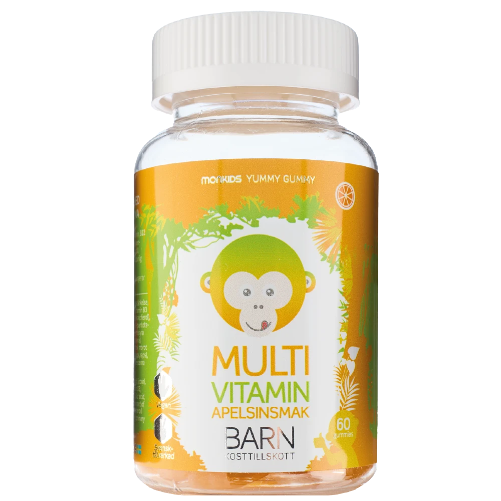 Monkids Multivitamin Barn Apelsin 60 st - Multivitaminer för barn