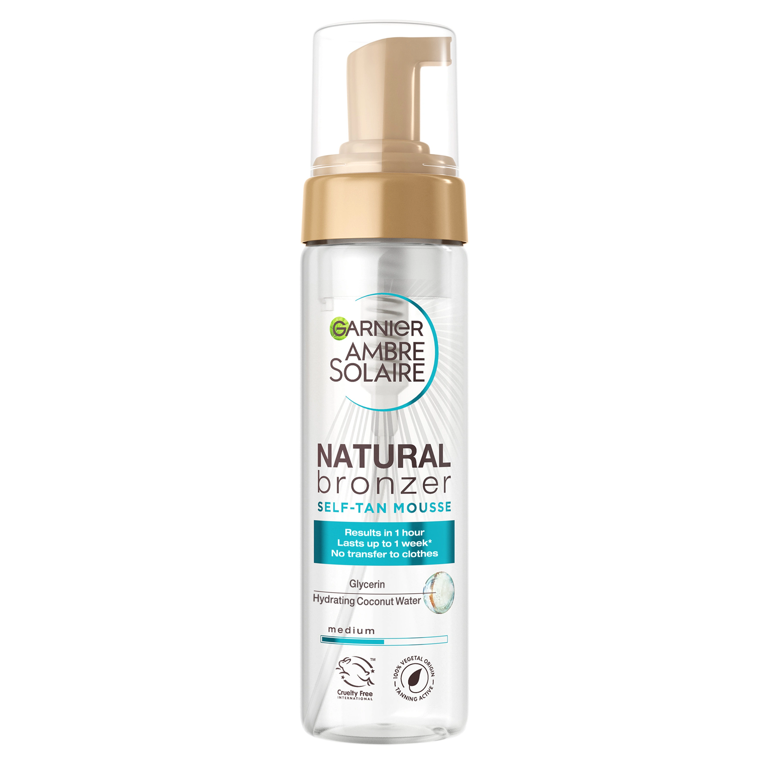 Garnier Ambre Solaire Natural Bronzer Self-Tan Mousse 200 ml - Brun utan sol mousse